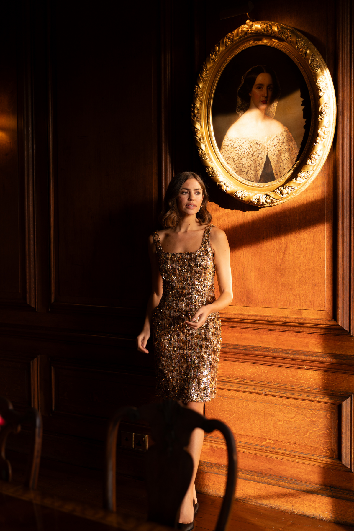 Aurora Gold Sequin Dress