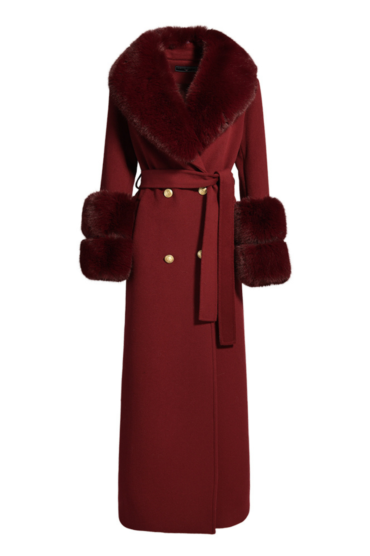 Mayfair Cashmere Coat Burgundy