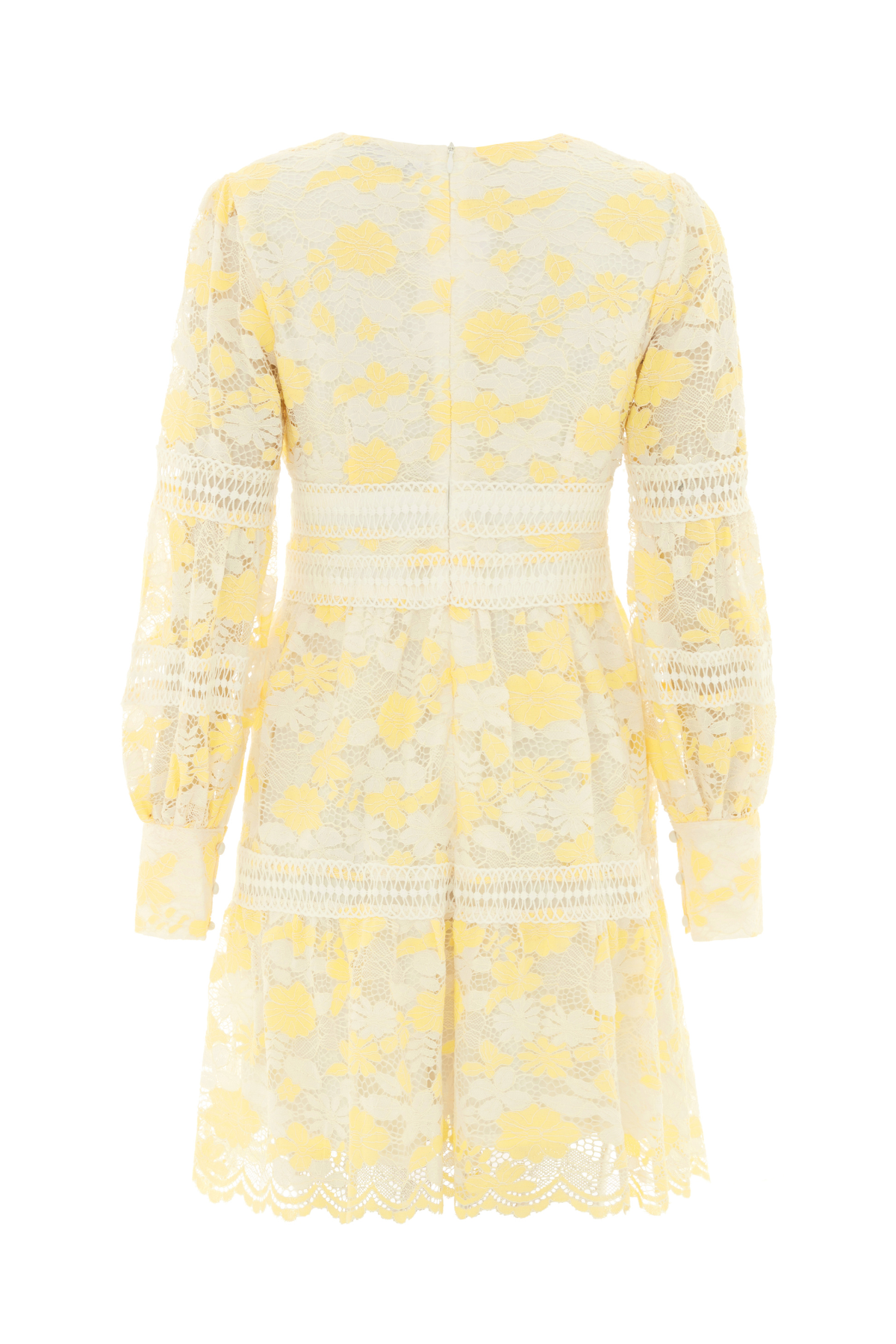 The Cabo Lace Mini Dress Yellow