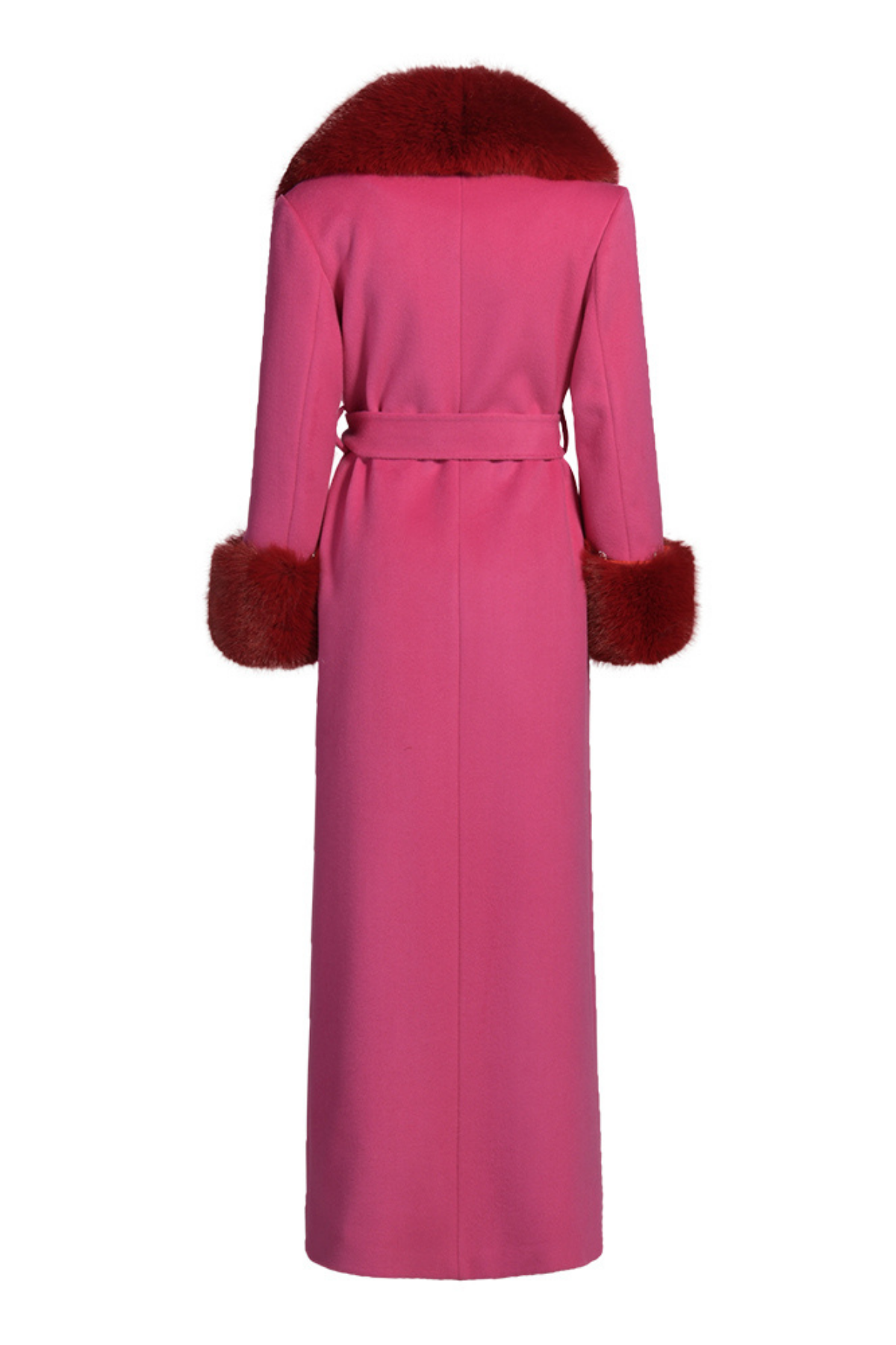 Richmond Cashmere Coat Hot Pink & Red