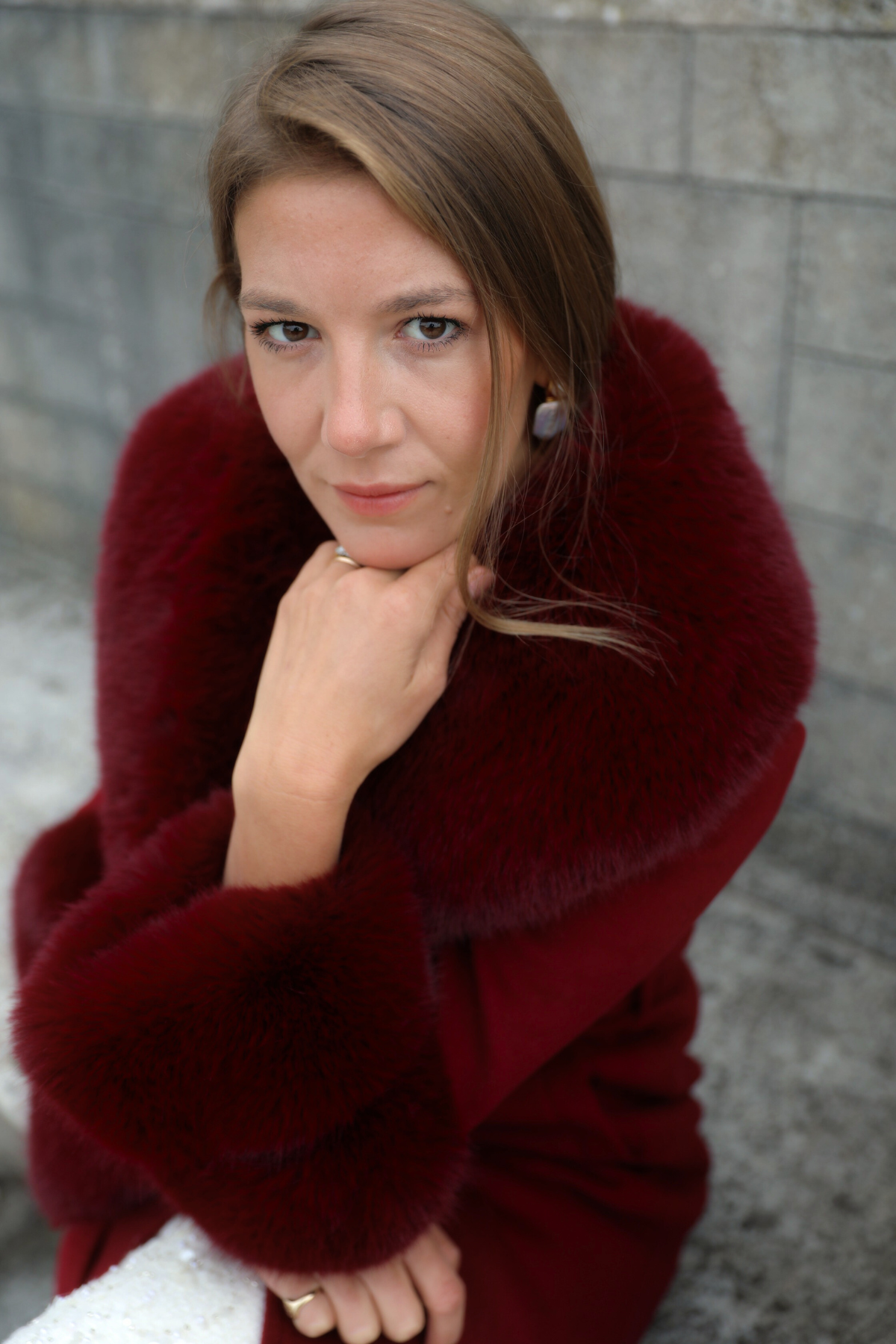 Mayfair Cashmere Coat Burgundy