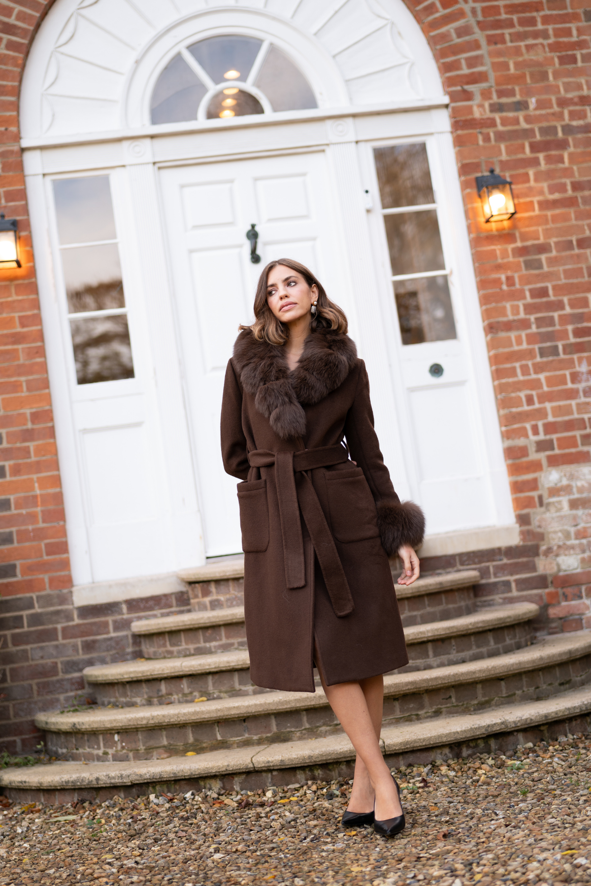 Beaufort Cashmere Coat Chocolate Brown