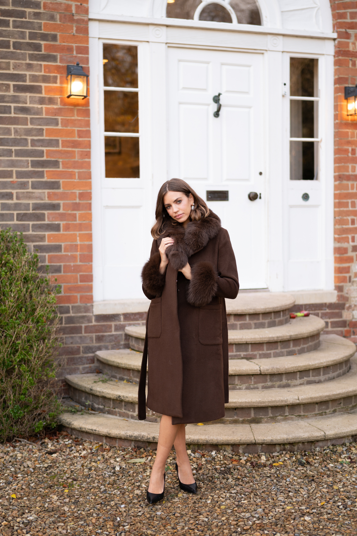 Beaufort Cashmere Coat Chocolate Brown
