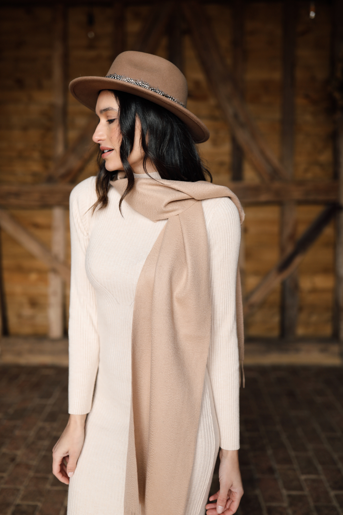Heritage Tan Lambswool Scarf