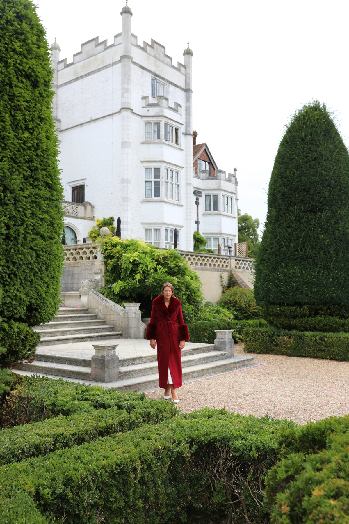 Mayfair Cashmere Coat Burgundy