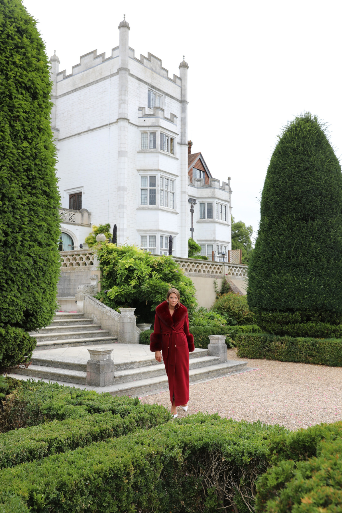 Mayfair Cashmere Coat Burgundy
