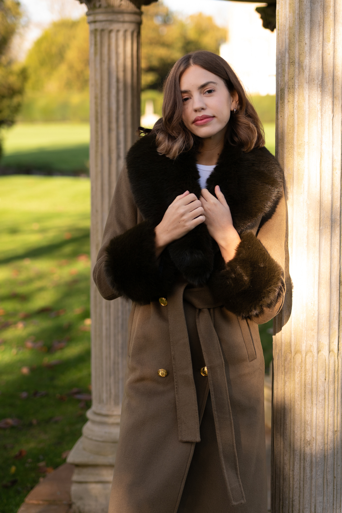 Richmond Cashmere Coat Olive