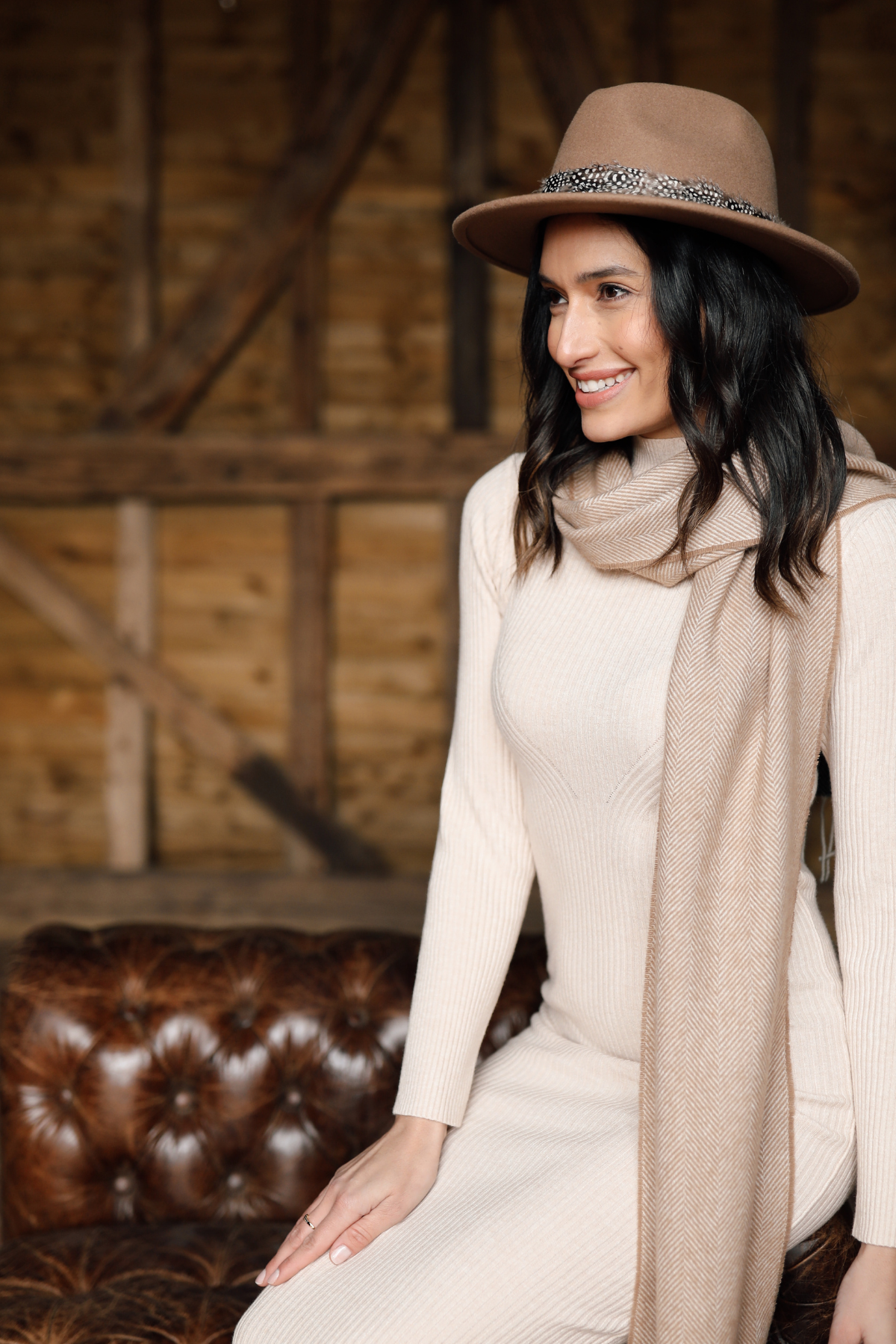 Heritage Tan Lambswool Scarf