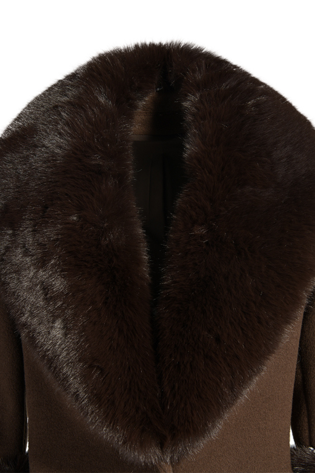 Huntington Cashmere Coat Chocolate Brown