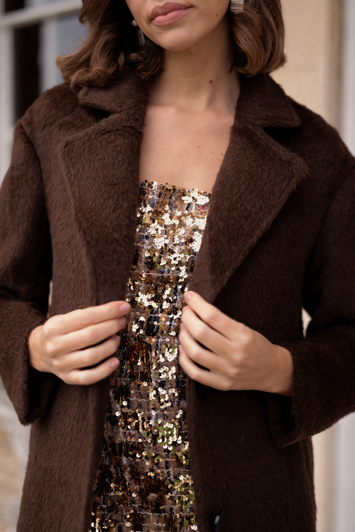 Chatsworth Alpaca Coat Chocolate Brown