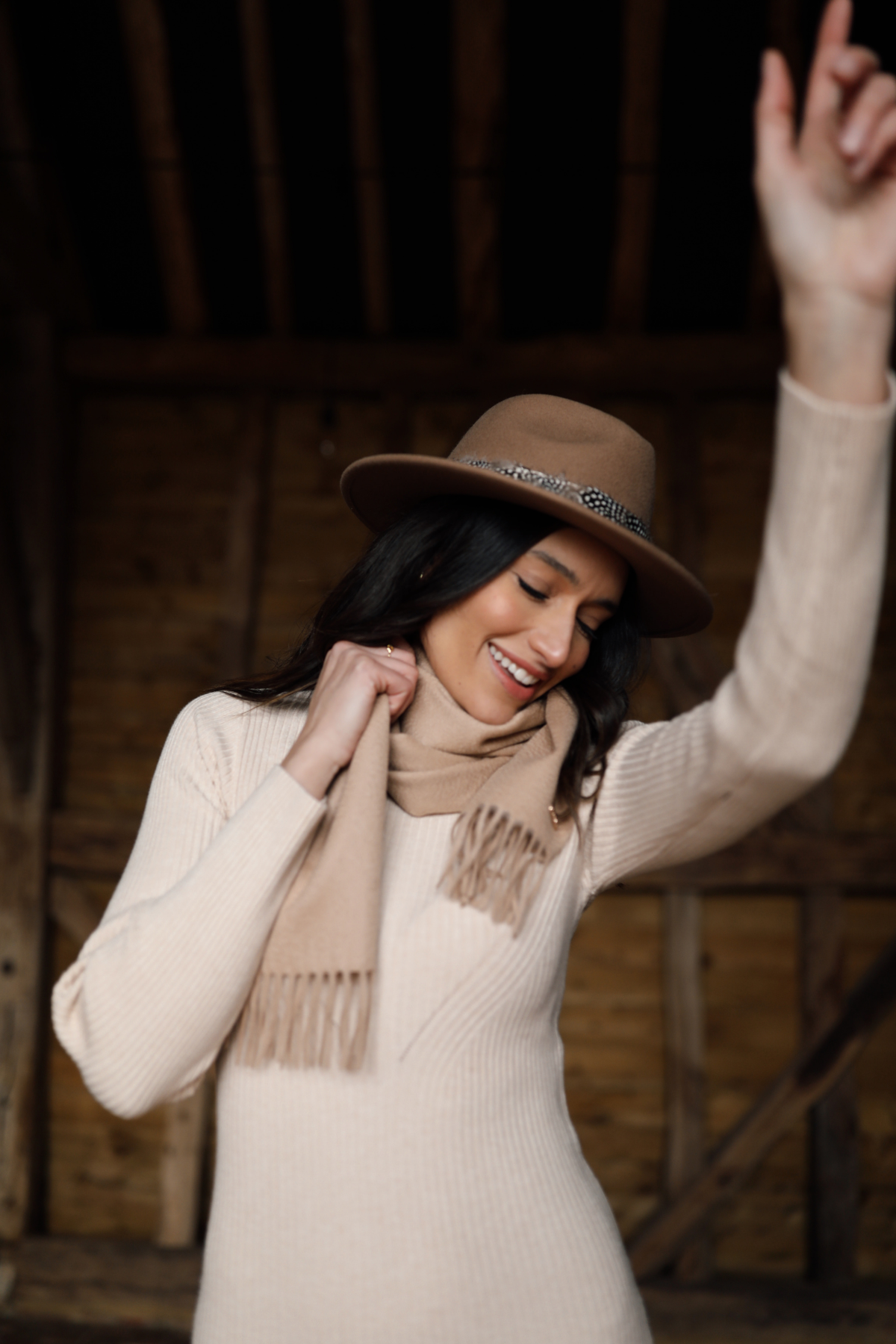 Heritage Tan Lambswool Scarf
