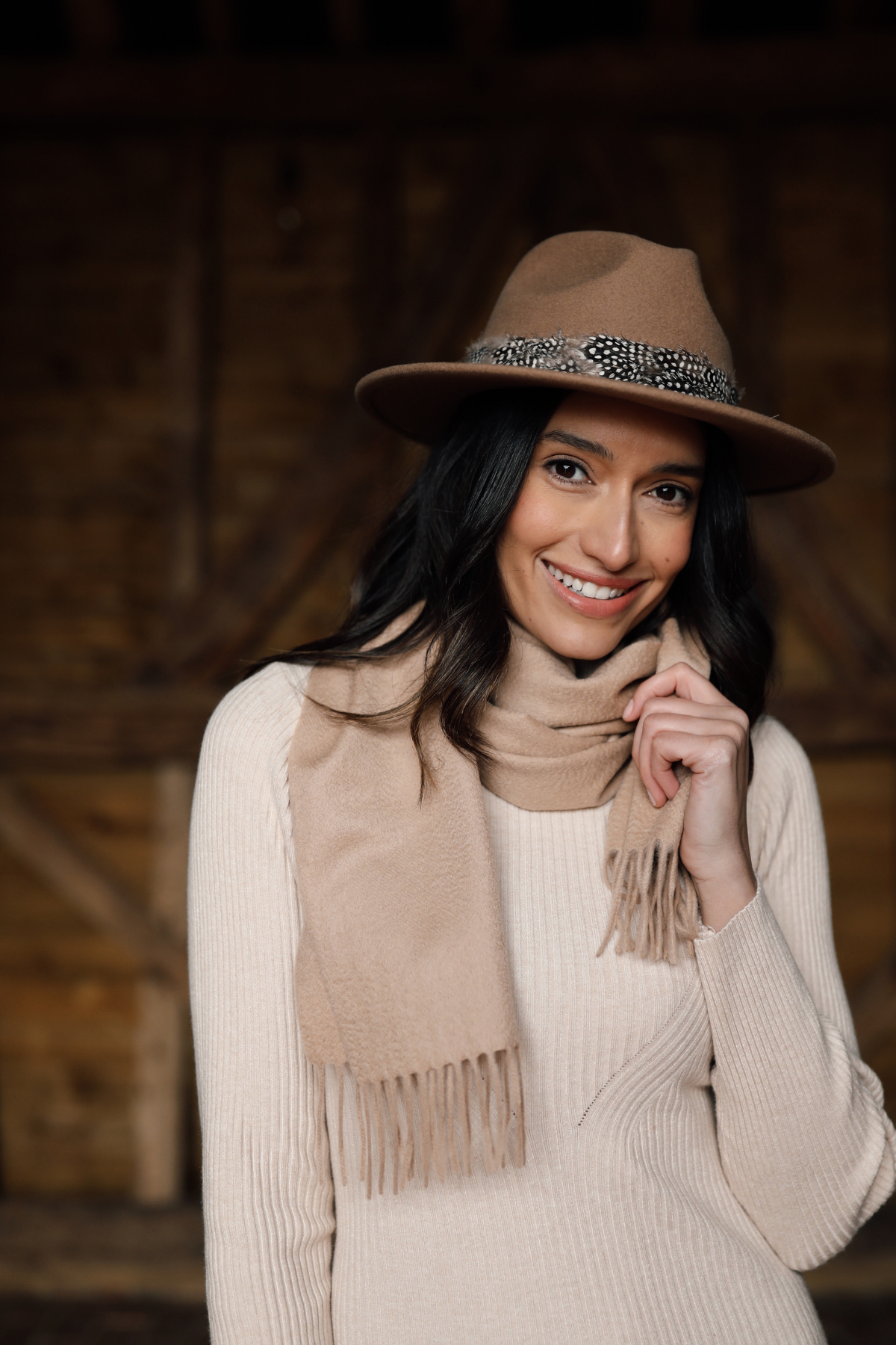 Heritage Tan Lambswool Scarf