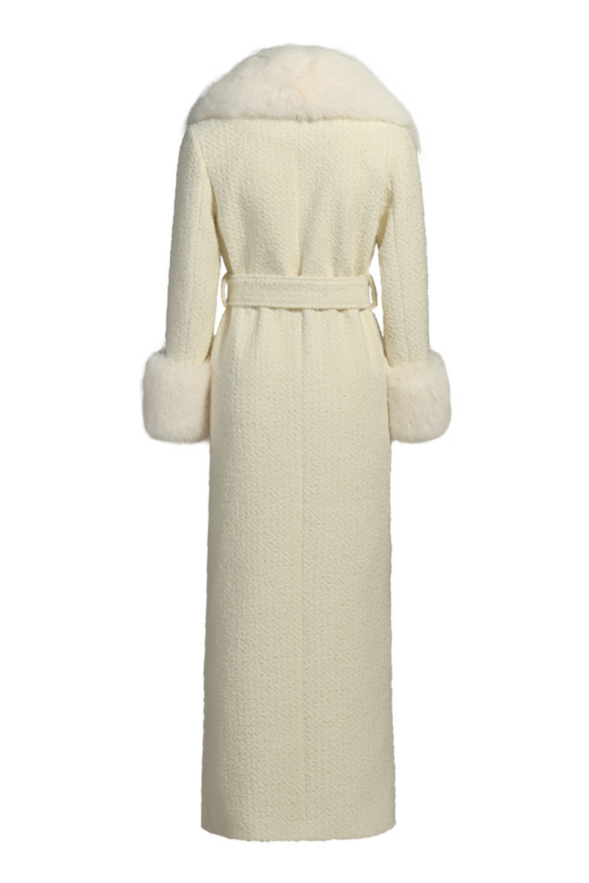 Mayfair Cashmere Coat White Tweed