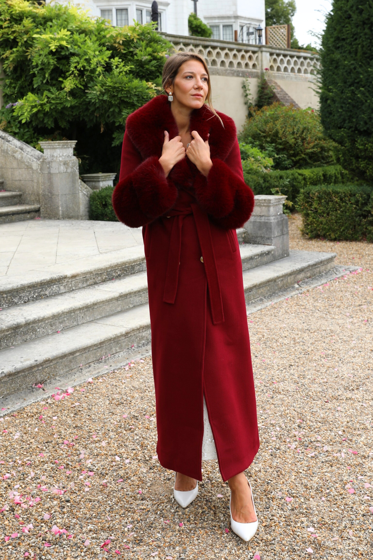 Mayfair Cashmere Coat Burgundy