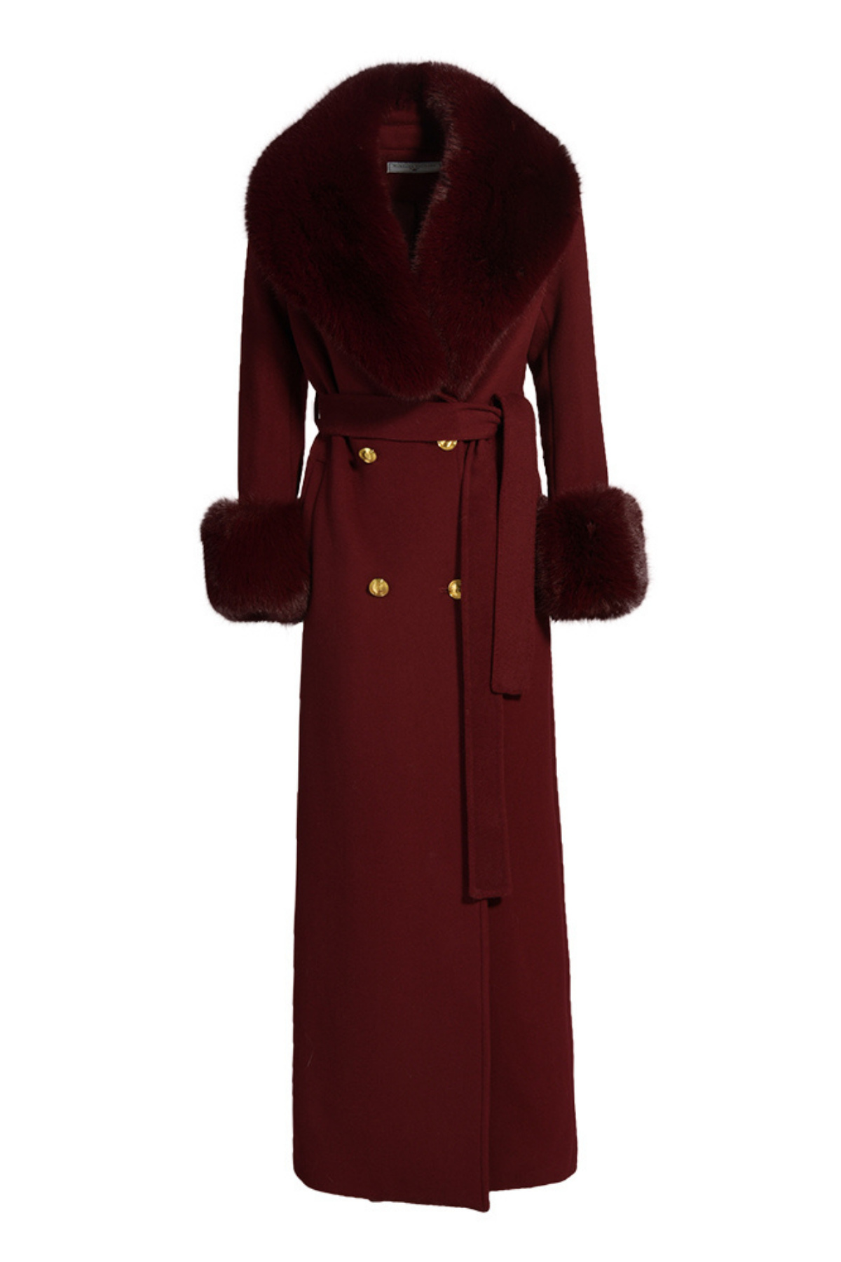 Richmond Cashmere Coat Burgundy