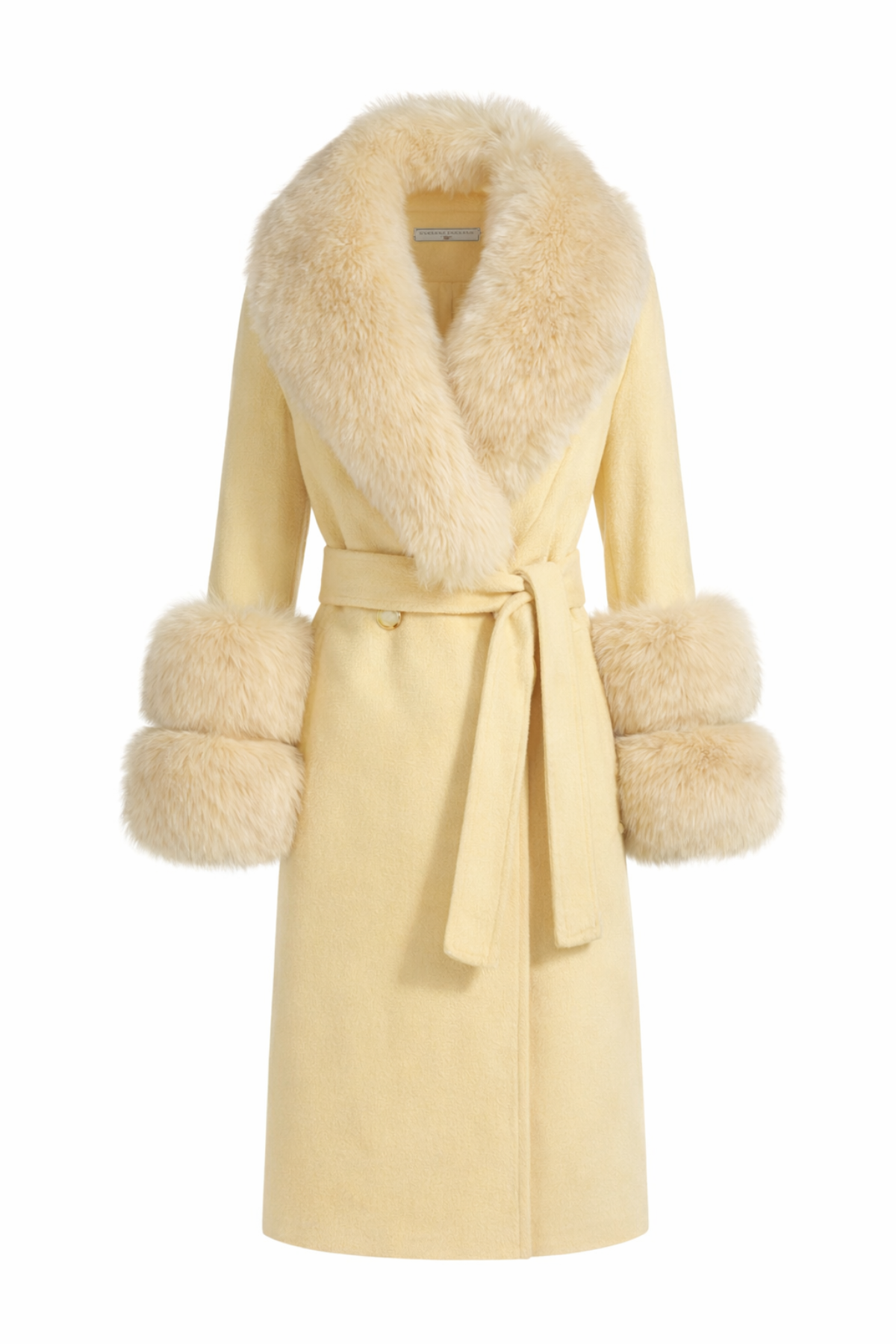 Belgravia Cashmere Coat Butter Yellow