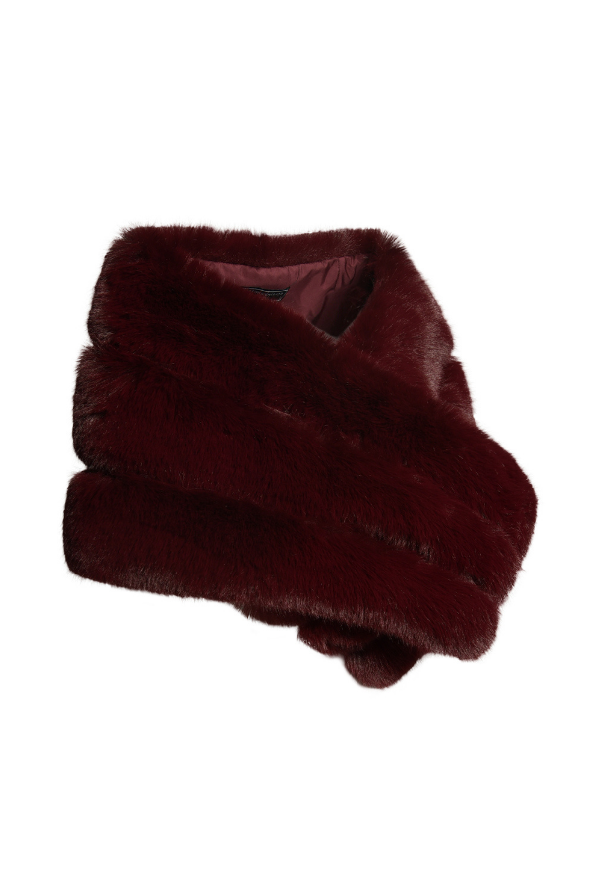 Burgundy Faux Fur Scarf