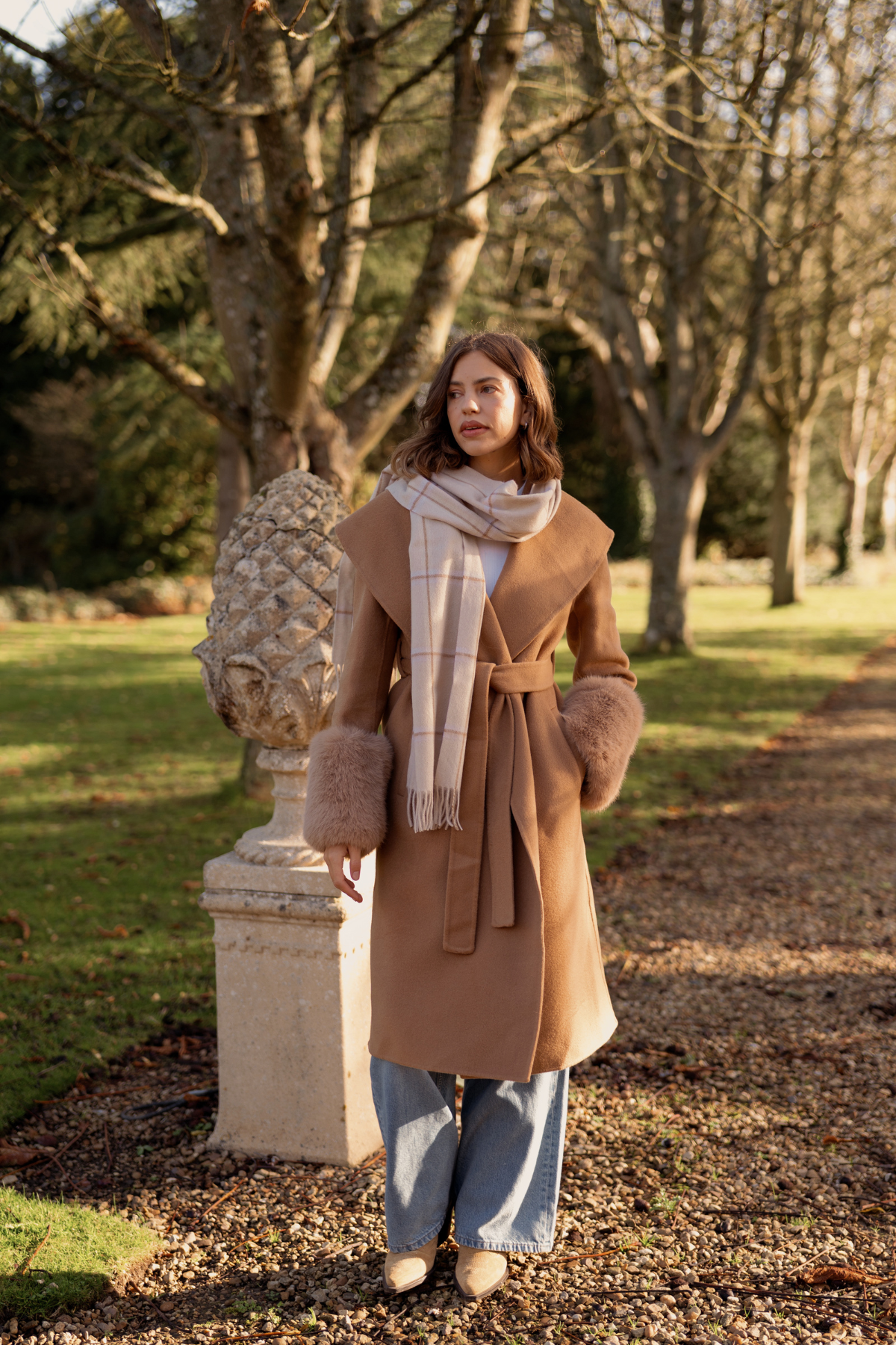 Belmont Cashmere Coat Tan