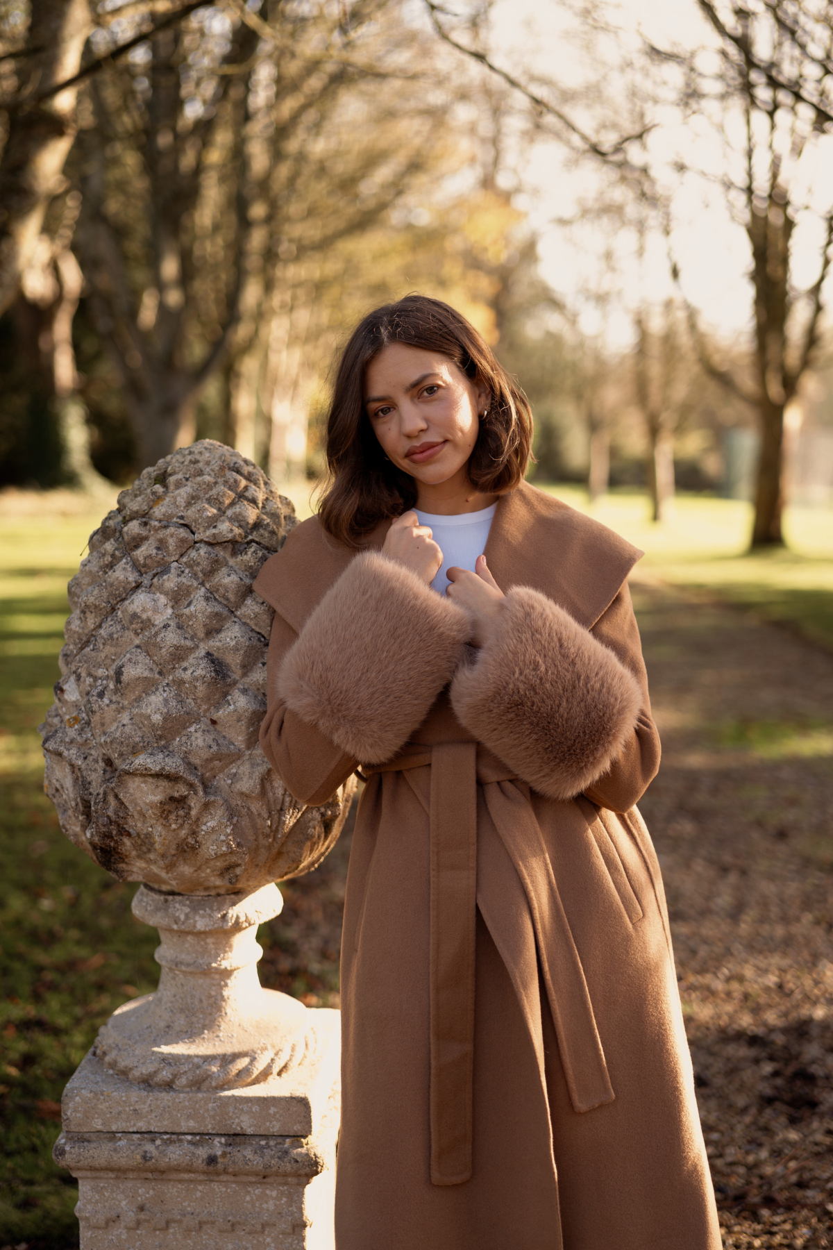 Belmont Cashmere Coat Tan