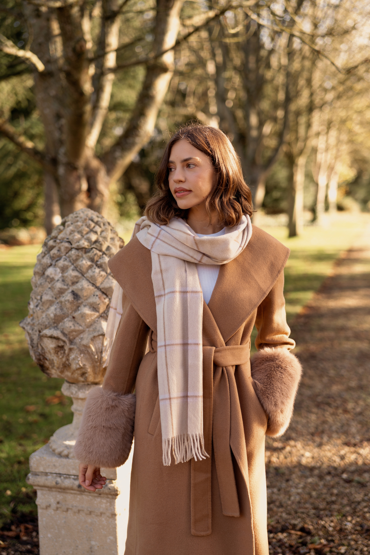 Belmont Cashmere Coat Tan