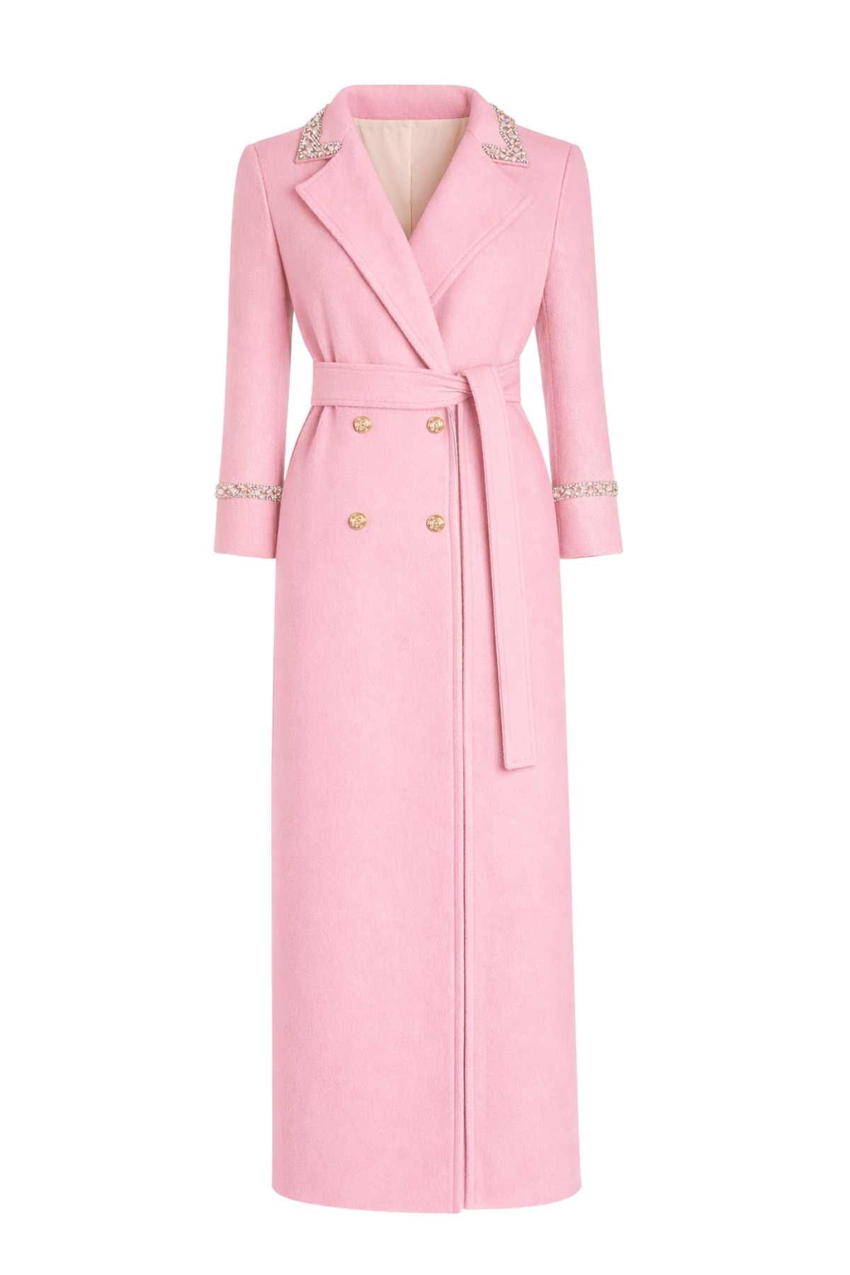 Knightsbridge Cashmere Embellished Pink Coat