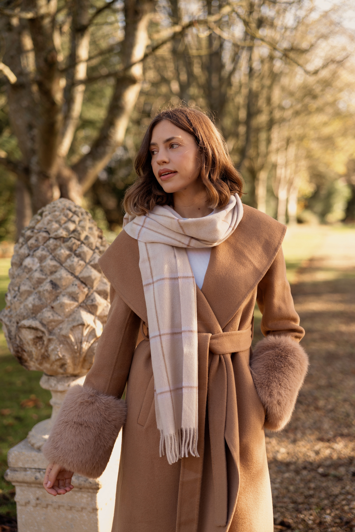 Belmont Cashmere Coat Tan