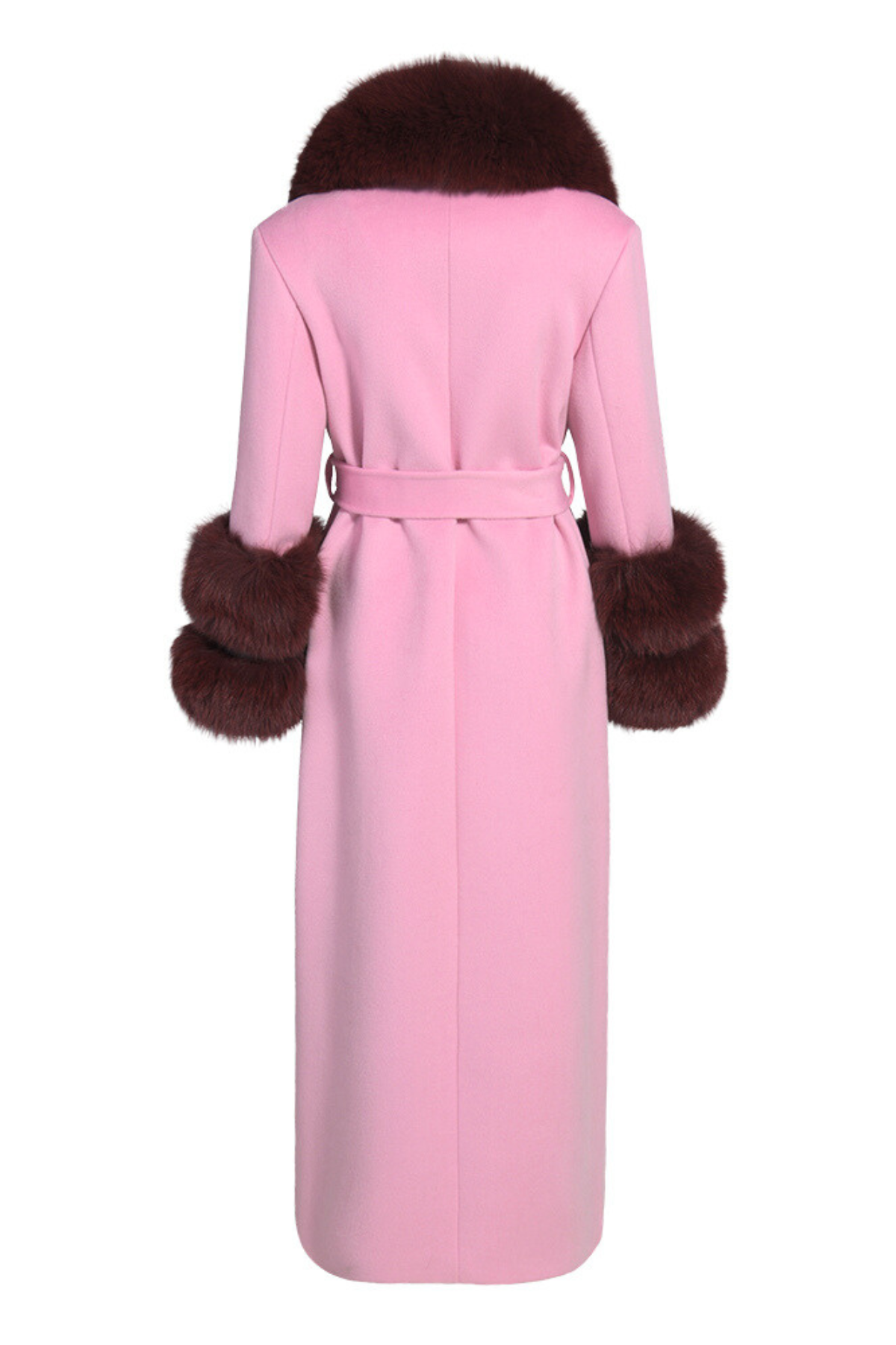 Limited Edition: Mayfair Cashmere Coat Pink & Burgundy