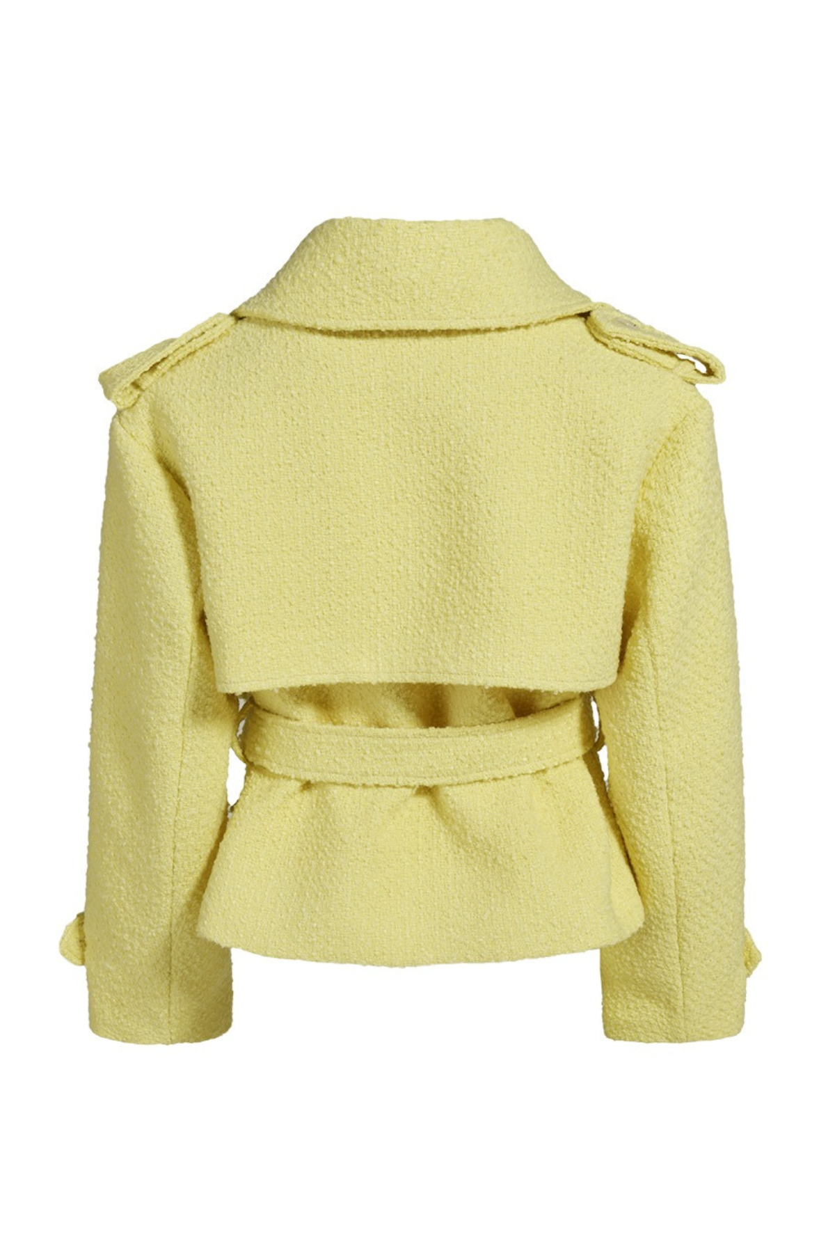 Ascot Cropped Jacket Yellow
