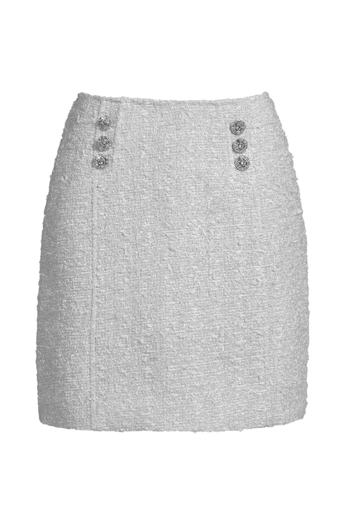 Boucle Tailored Skirt White