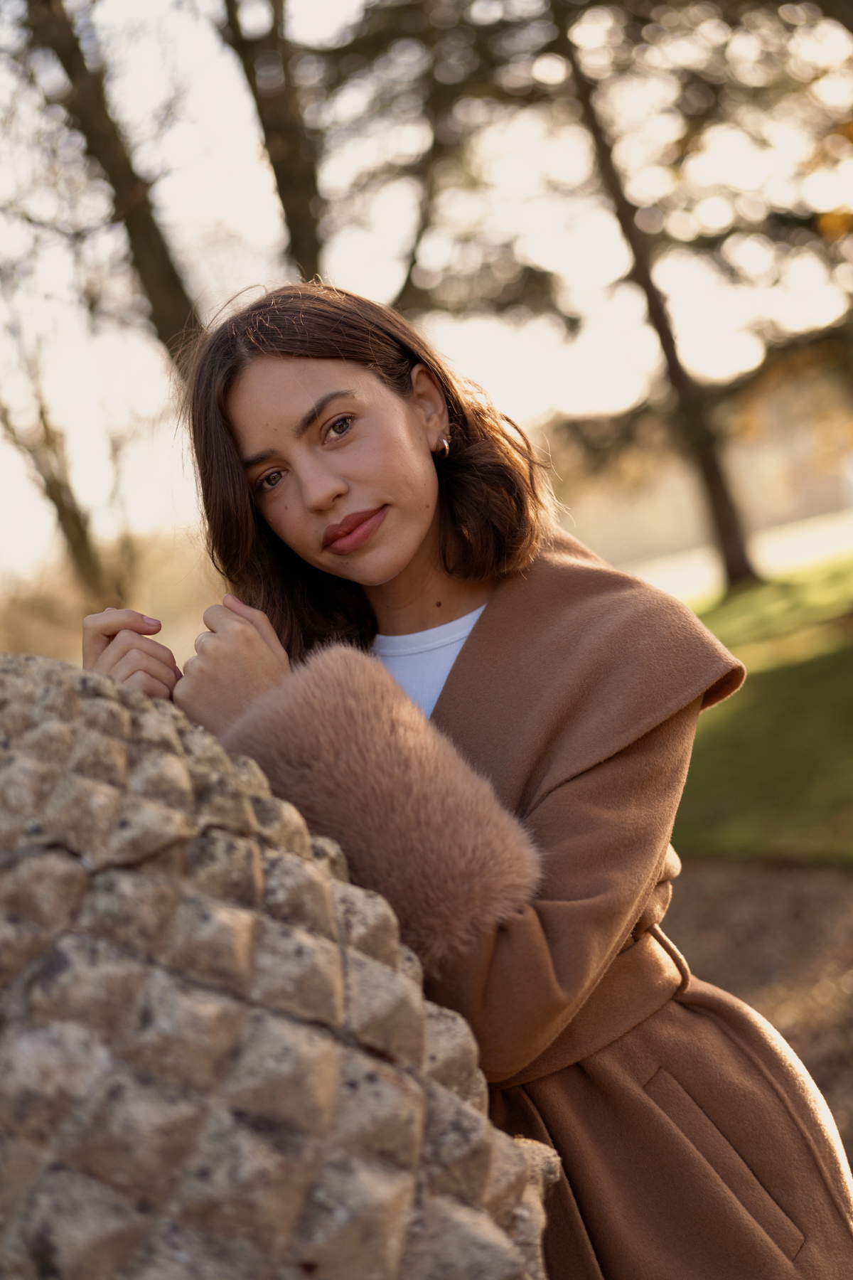 Belmont Cashmere Coat Tan