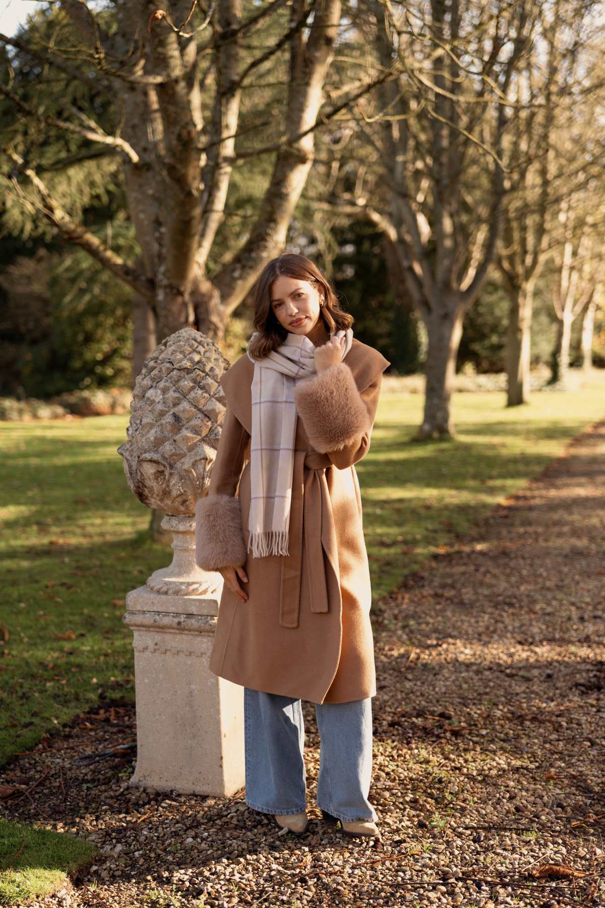 Belmont Cashmere Coat Tan