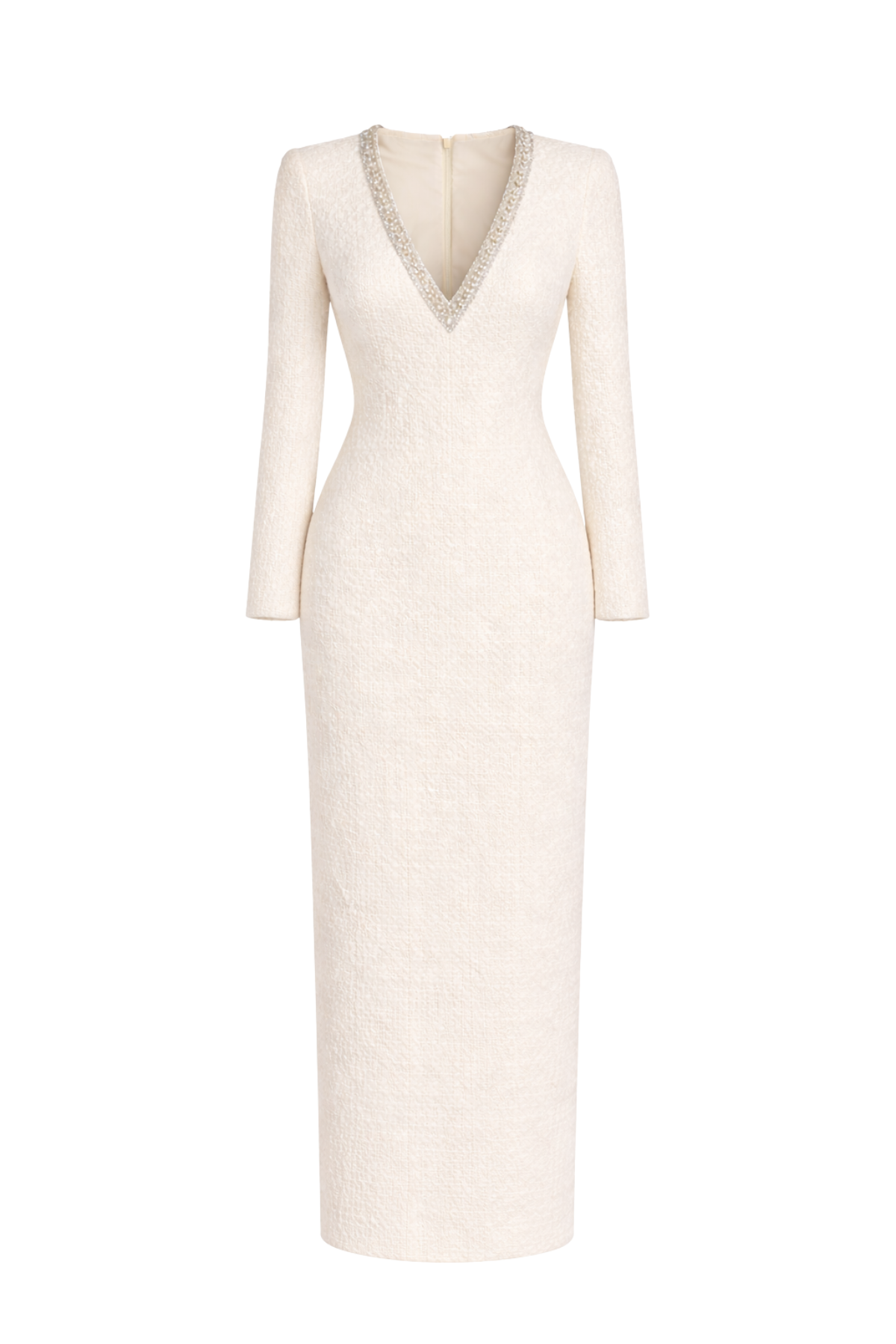 Céline Ivory V Neck Gown