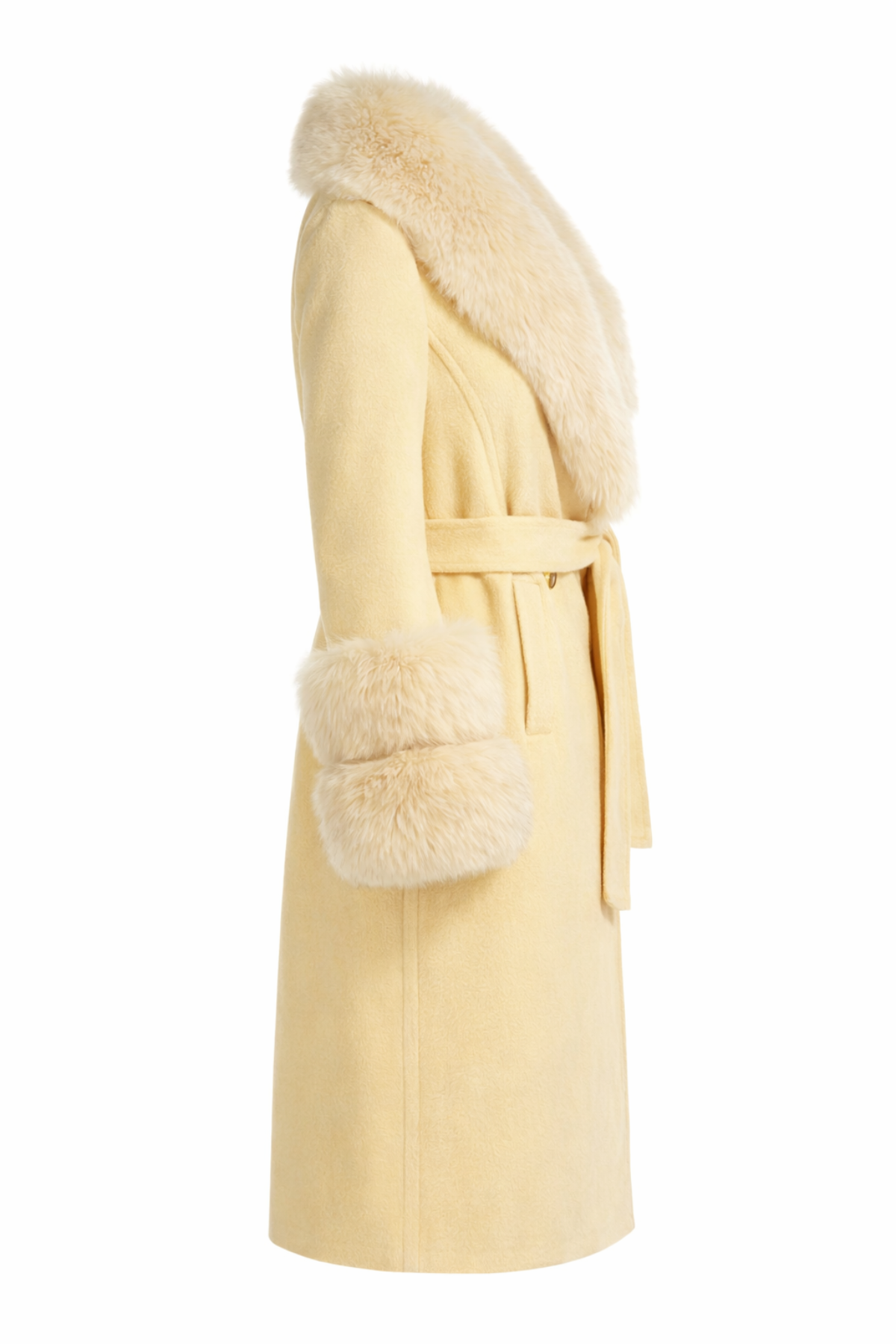 Belgravia Cashmere Coat Butter Yellow