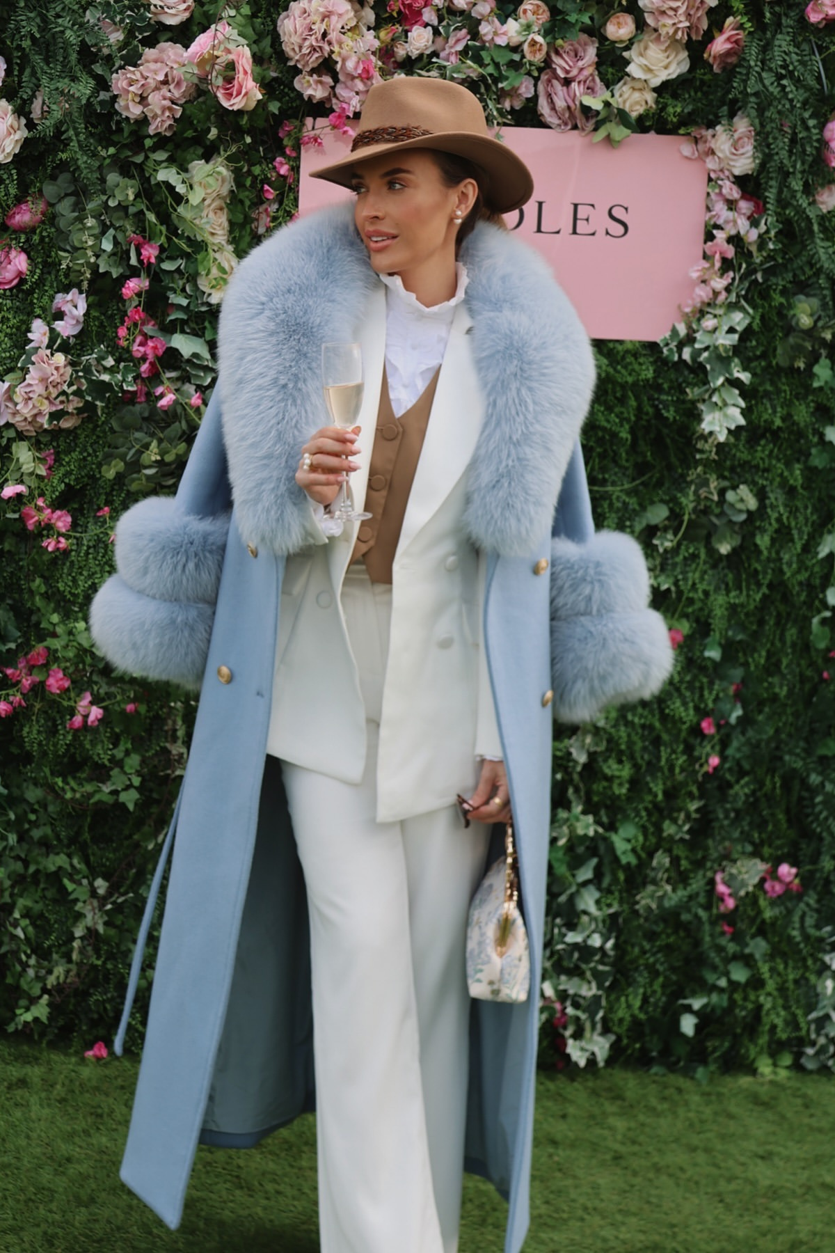 Mayfair Cashmere Coat Powder Blue