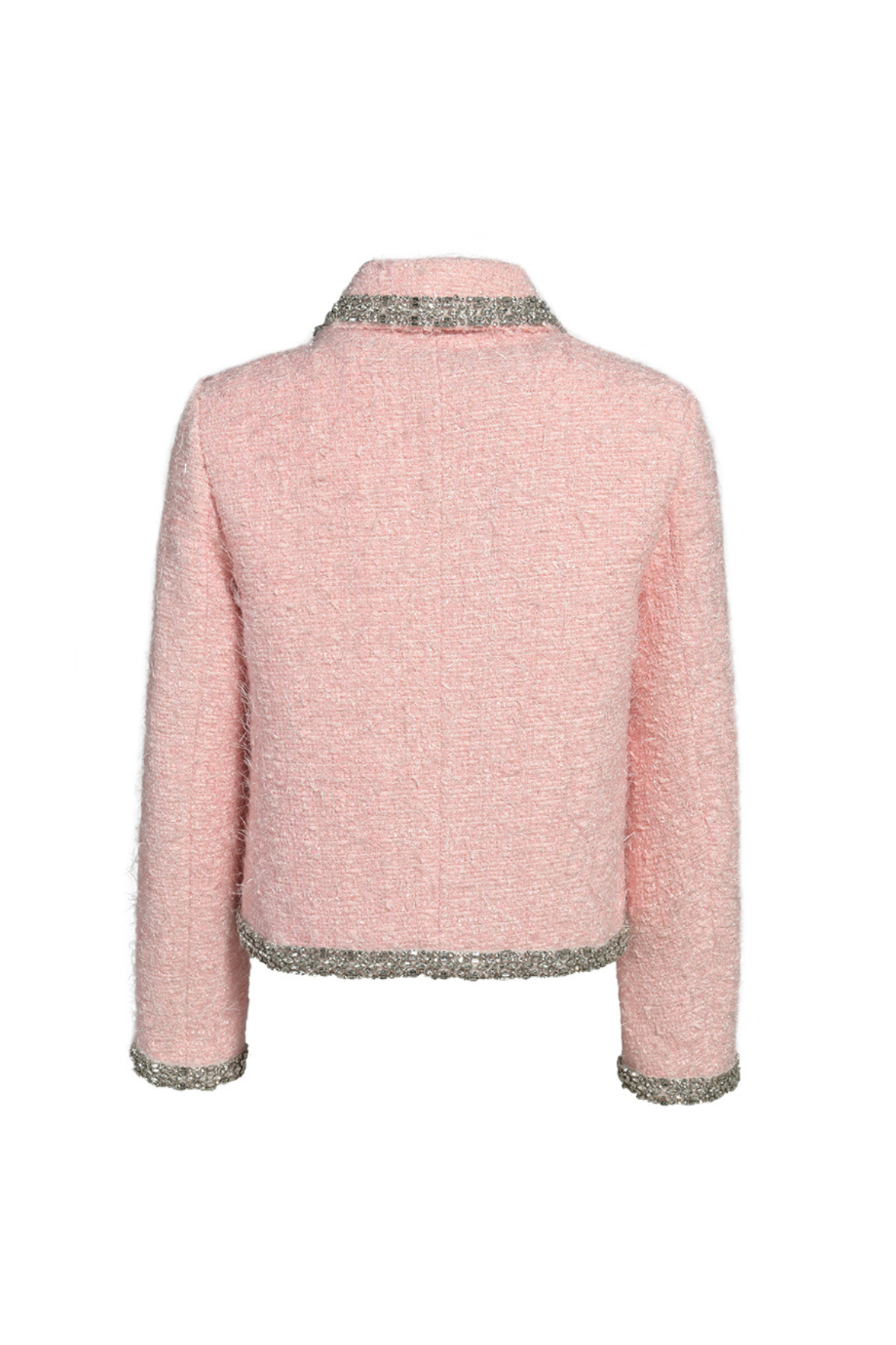 Boucle Embellished Jacket Pink