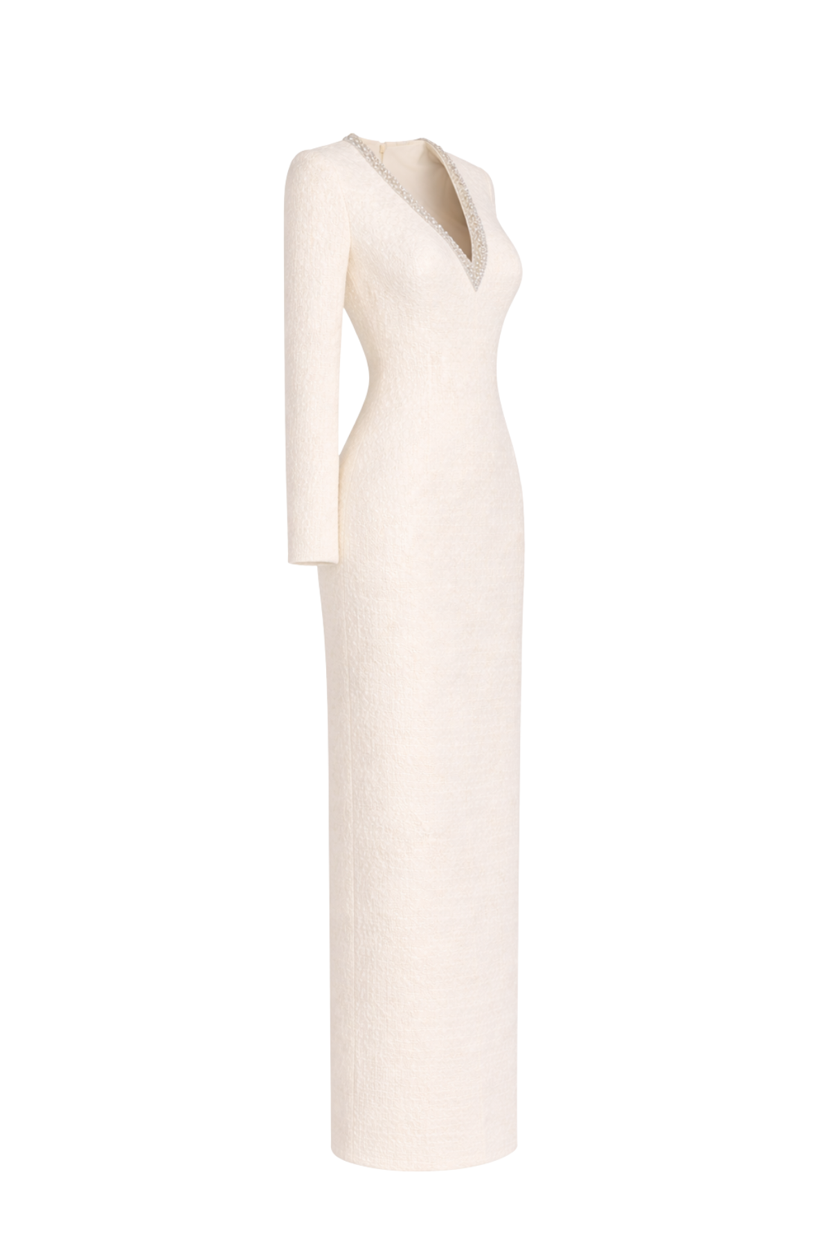 Céline Ivory V Neck Gown