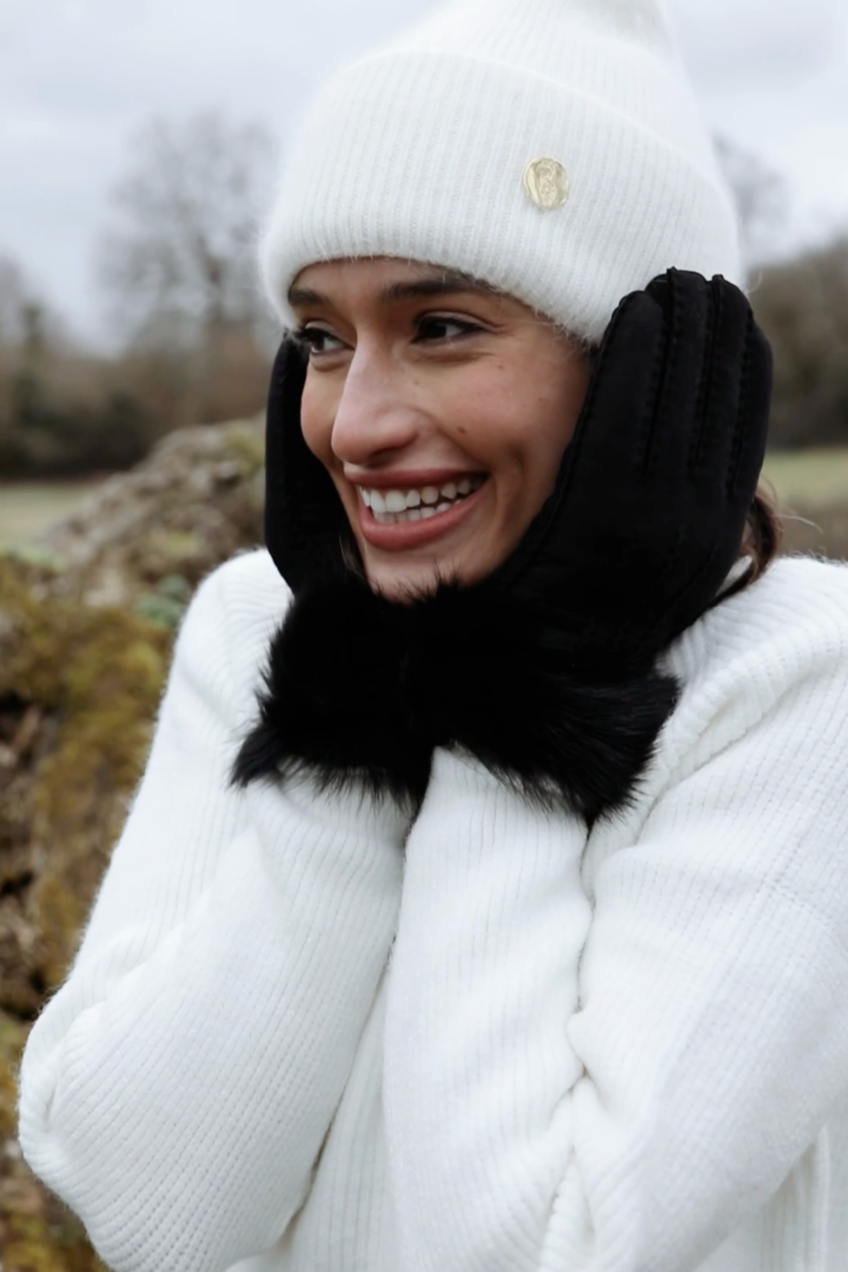 Mohair Ivory Beanie