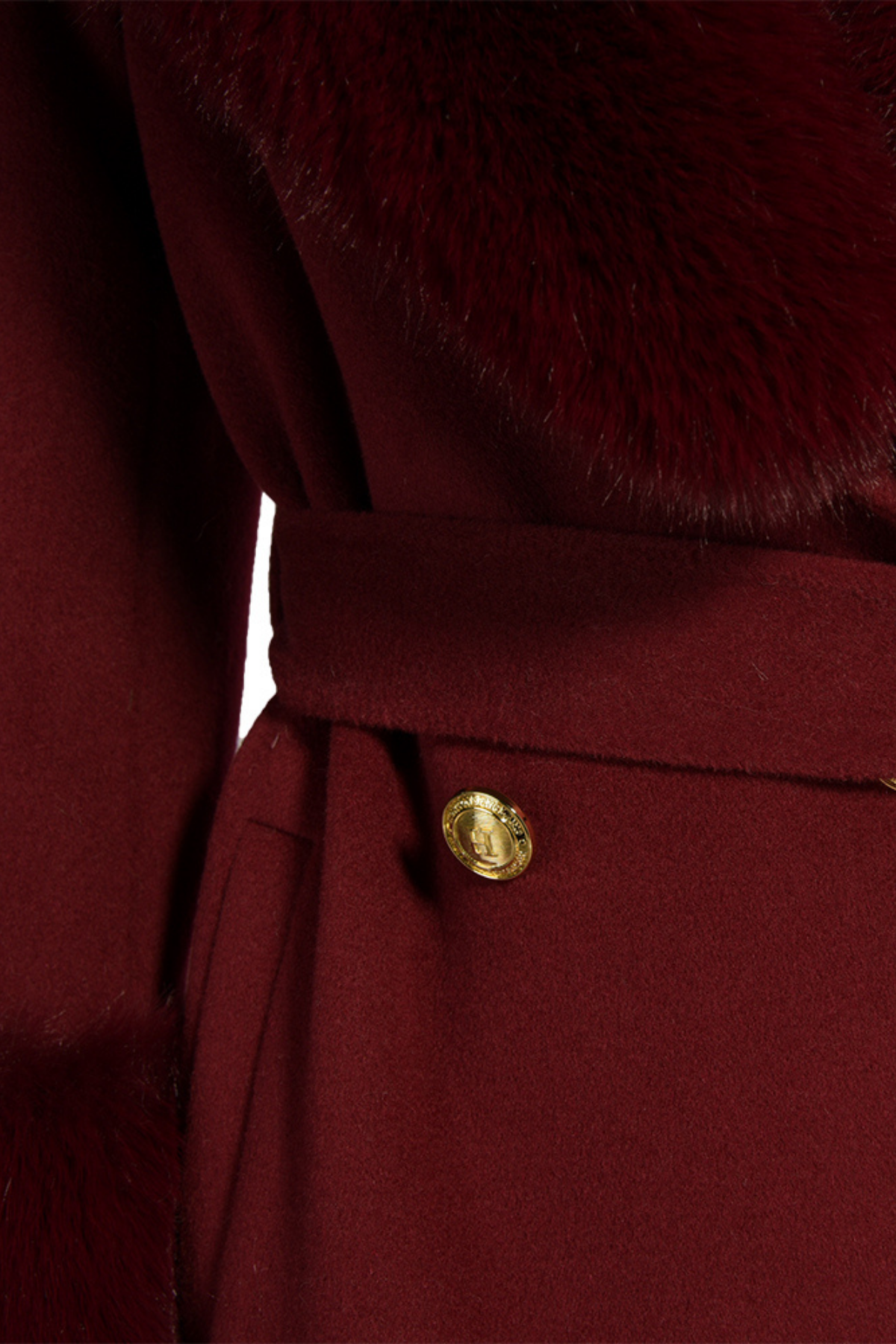 Mayfair Cashmere Coat Burgundy