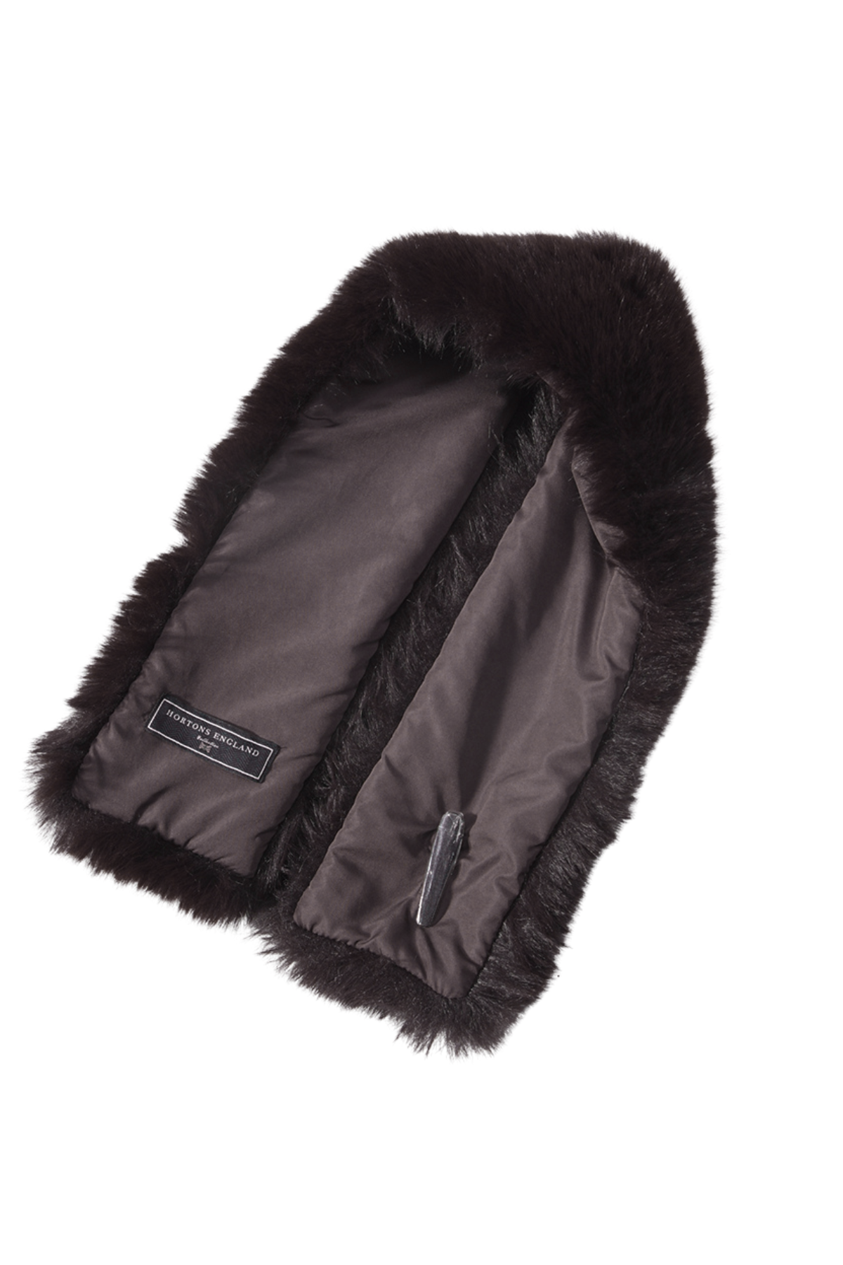 Black Faux Fur Small Scarf