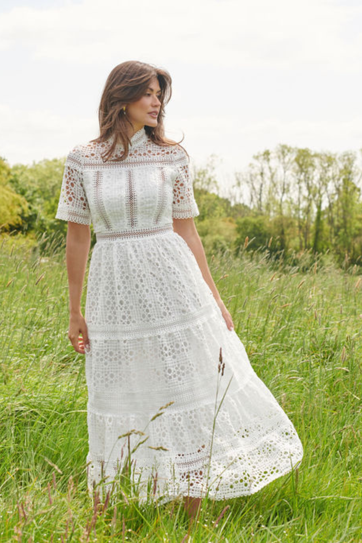 The Badminton Broderie Dress White