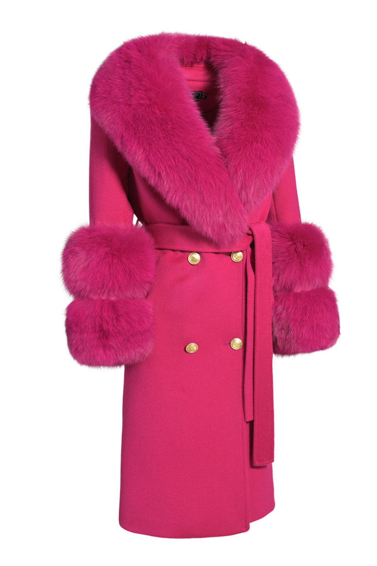 Belgravia Cashmere Coat Magenta
