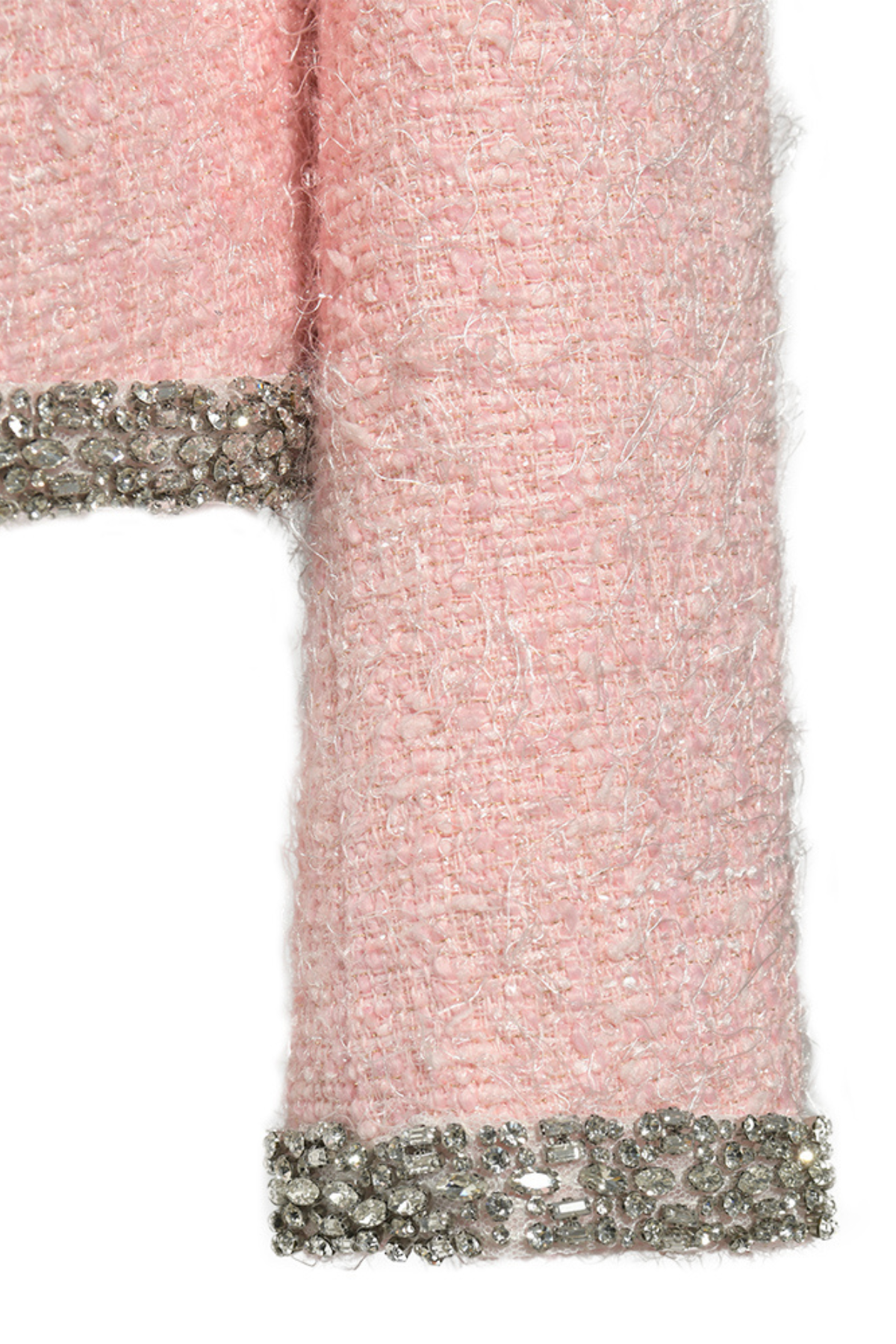 Boucle Embellished Jacket Pink
