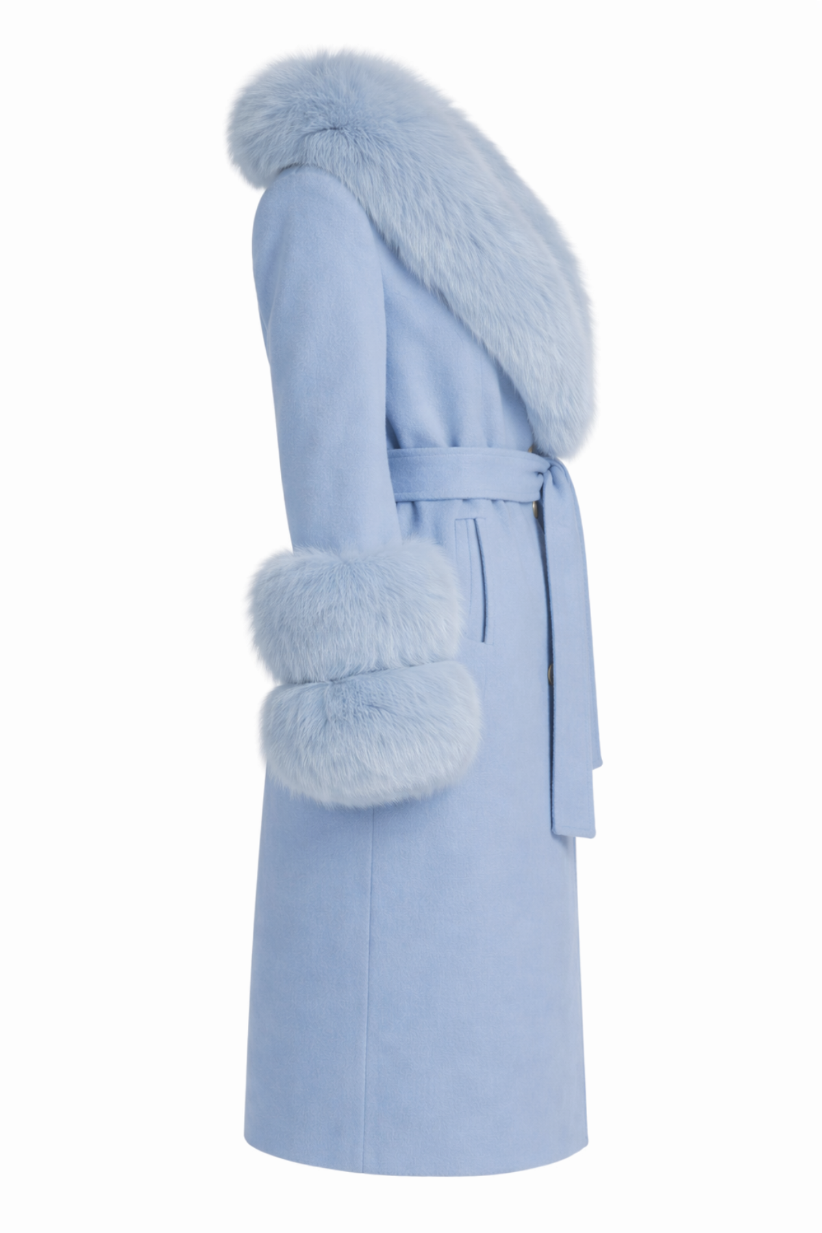 Belgravia Cashmere Coat Powder Blue