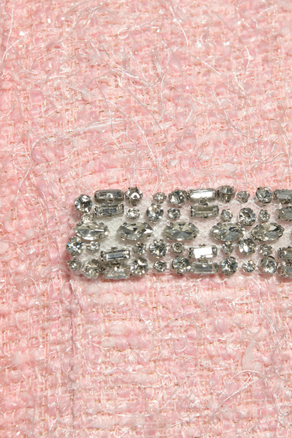 Boucle Embellished Jacket Pink