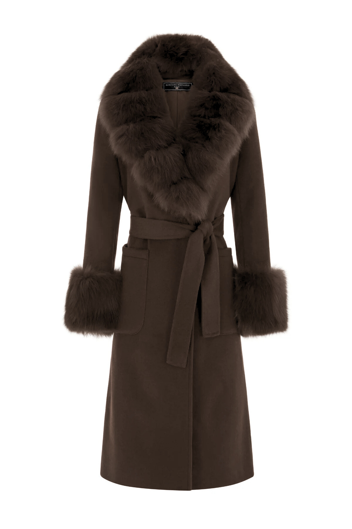 Beaufort Cashmere Coat Chocolate Brown