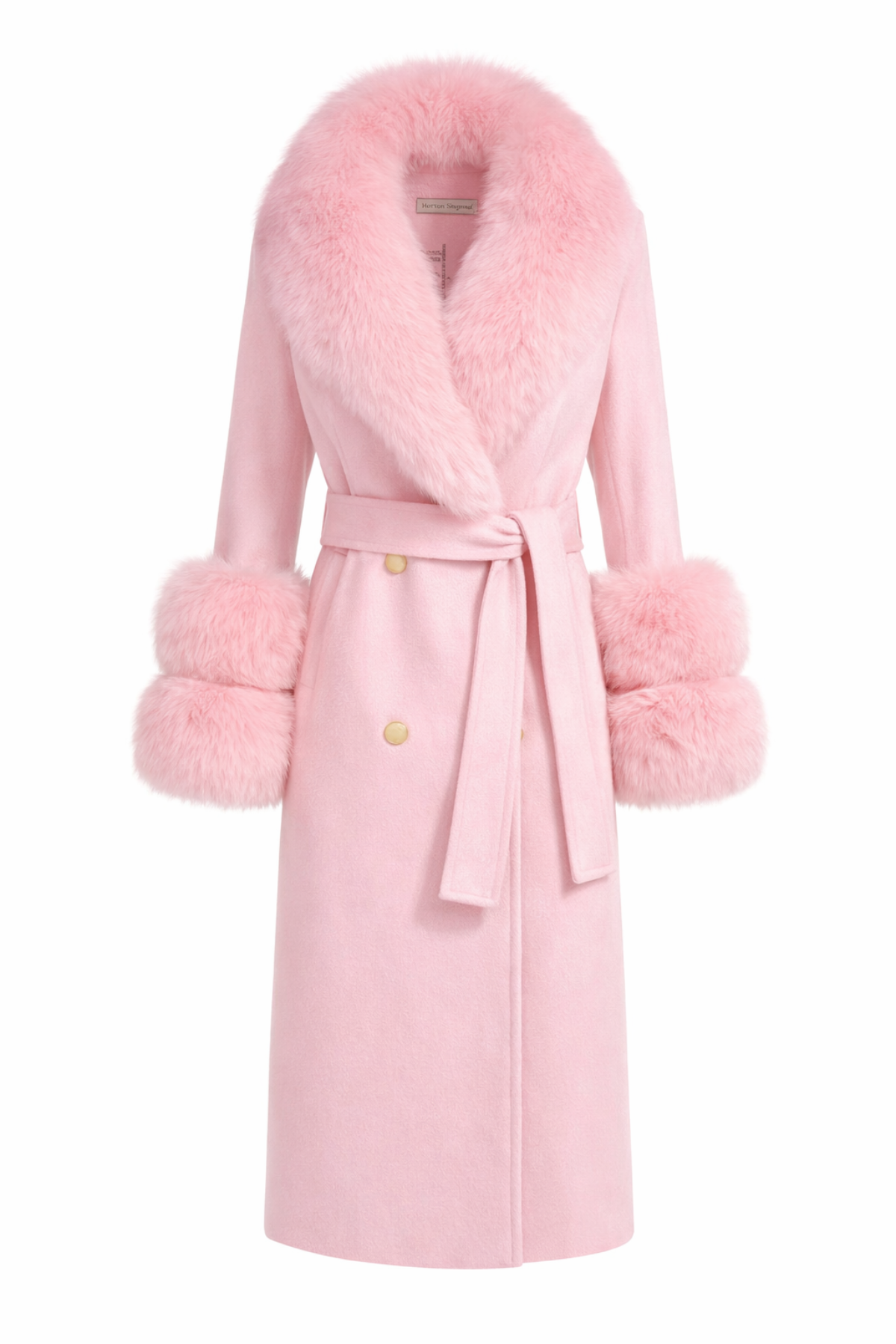 Belgravia Cashmere Coat Powder Pink