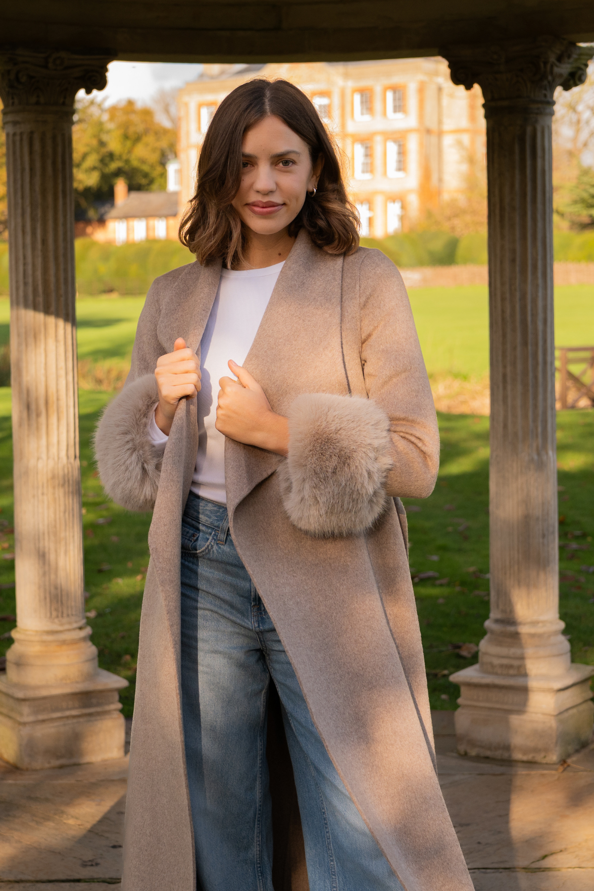 Kensington Cashmere Coat Fawn