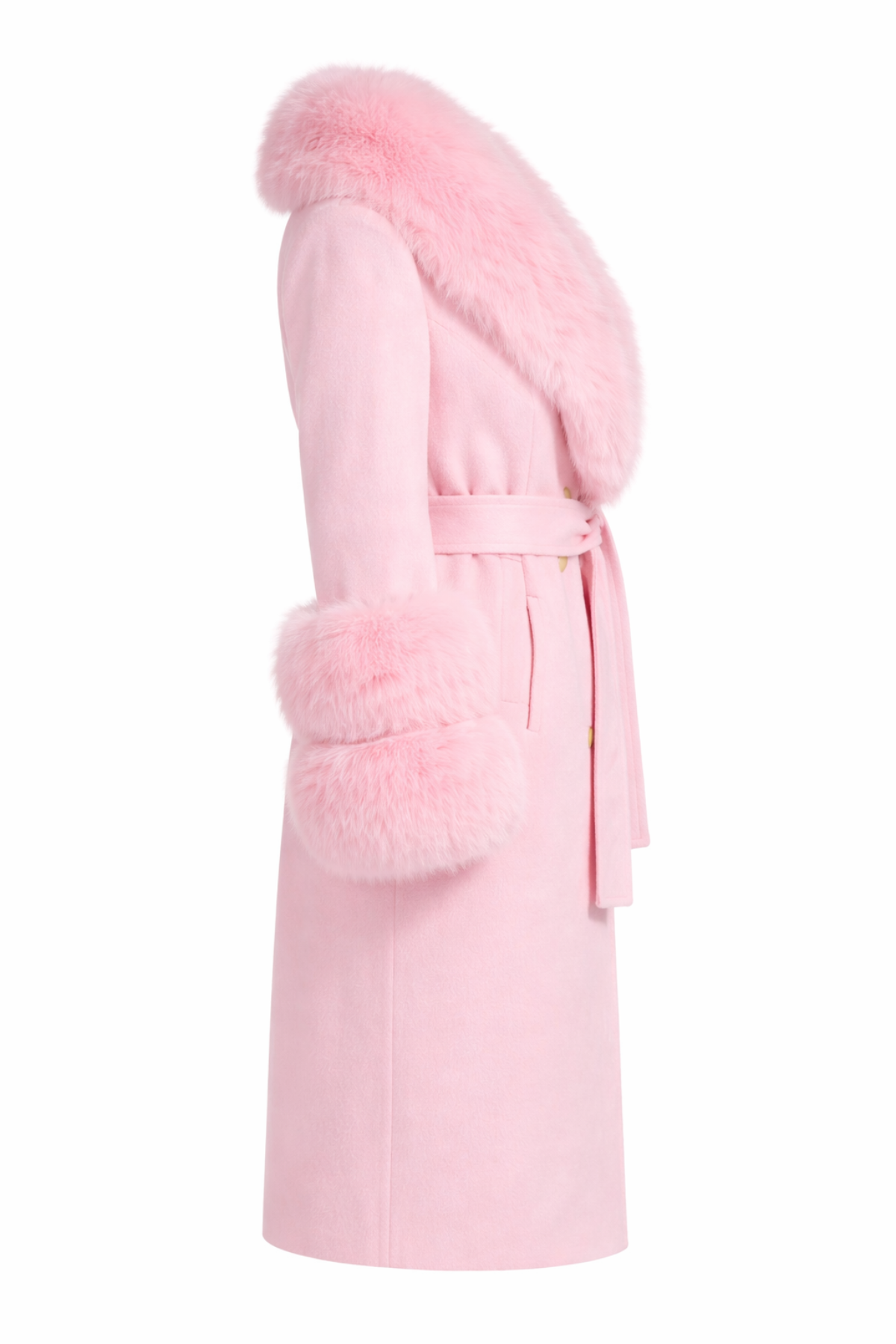 Belgravia Cashmere Coat Powder Pink
