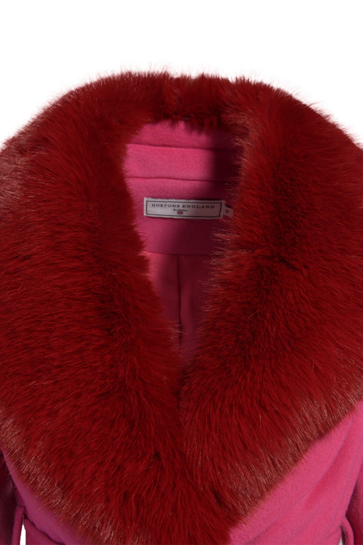 Richmond Cashmere Coat Hot Pink & Red
