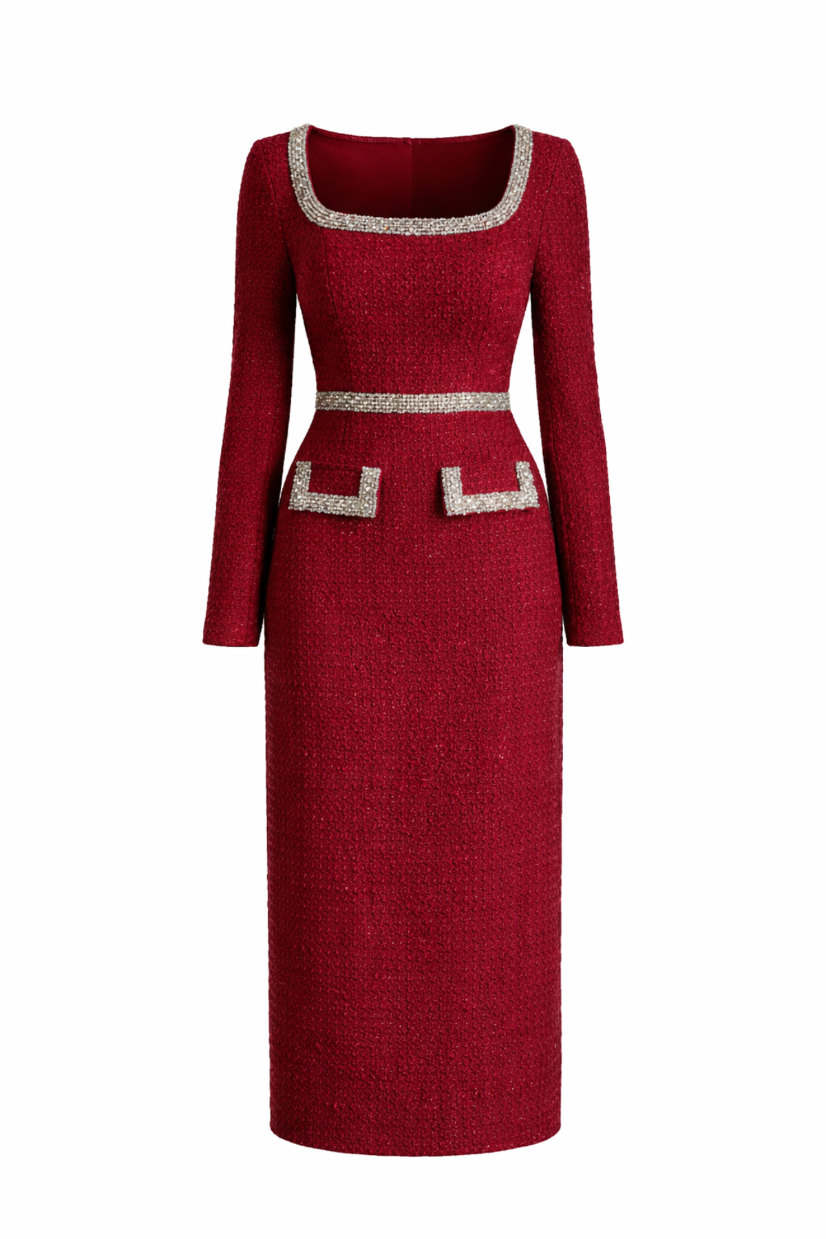 Serena Burgundy Dress